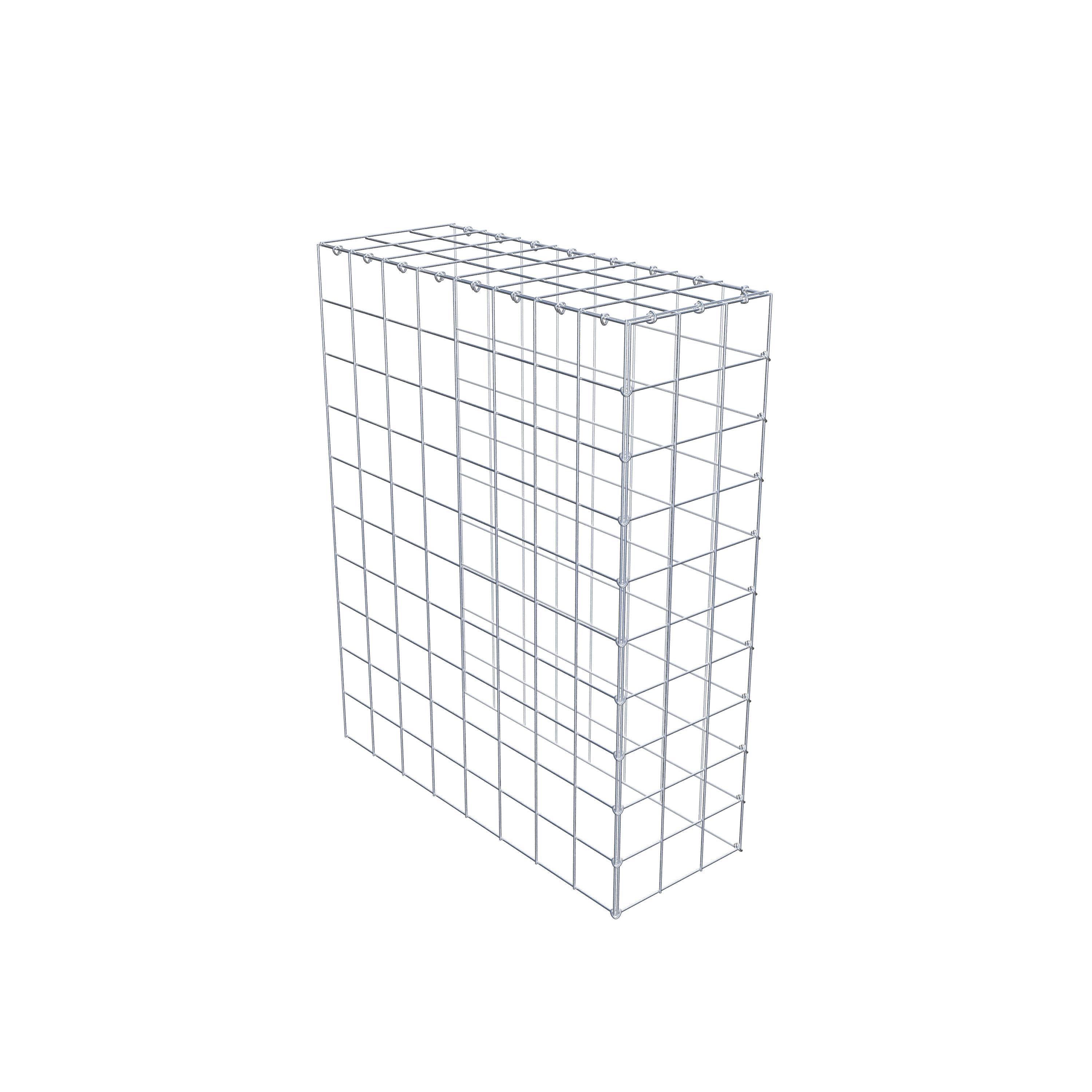 Gabion monté type 4 100 cm x 80 cm x 30 cm (L x H x P), maillage 10 cm x 10 cm, anneau en C