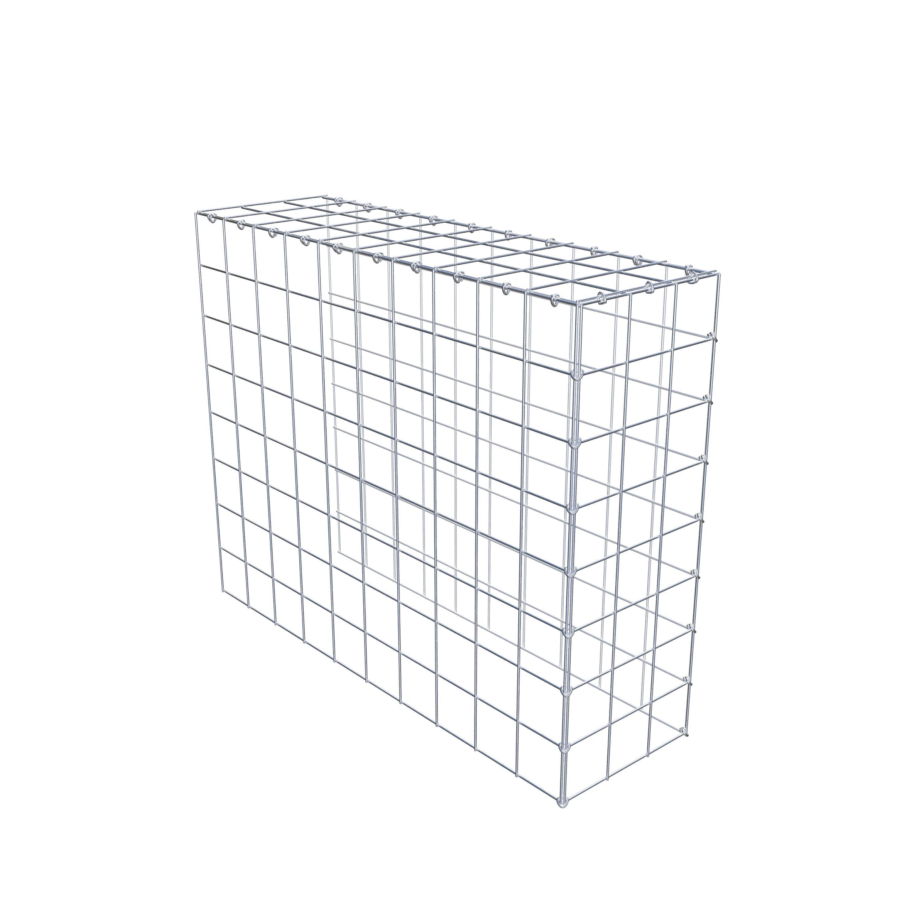 Gabion monté type 4 100 cm x 80 cm x 30 cm (L x H x P), maillage 10 cm x 10 cm, anneau en C