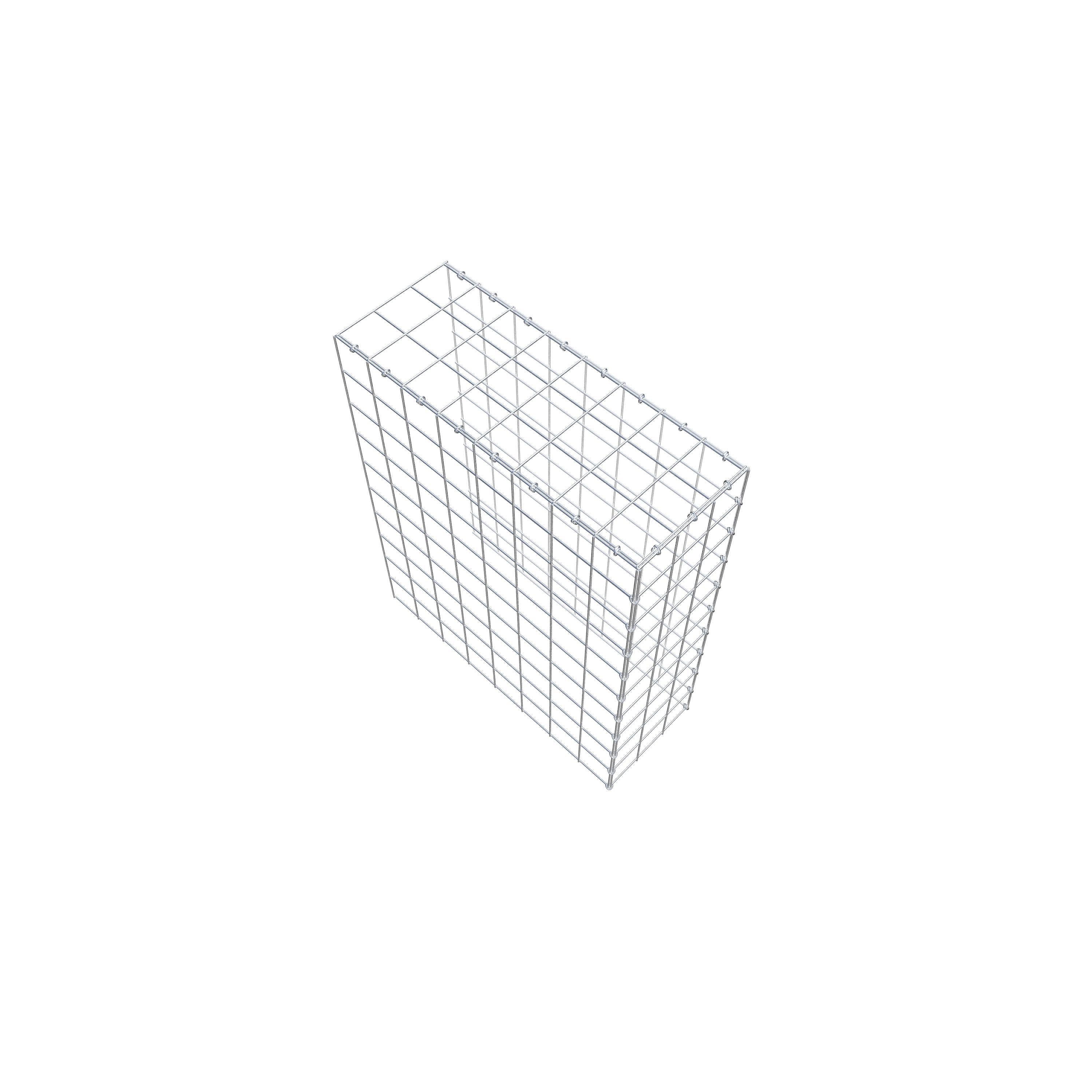 Gabion monté type 4 100 cm x 80 cm x 30 cm (L x H x P), maillage 10 cm x 10 cm, anneau en C