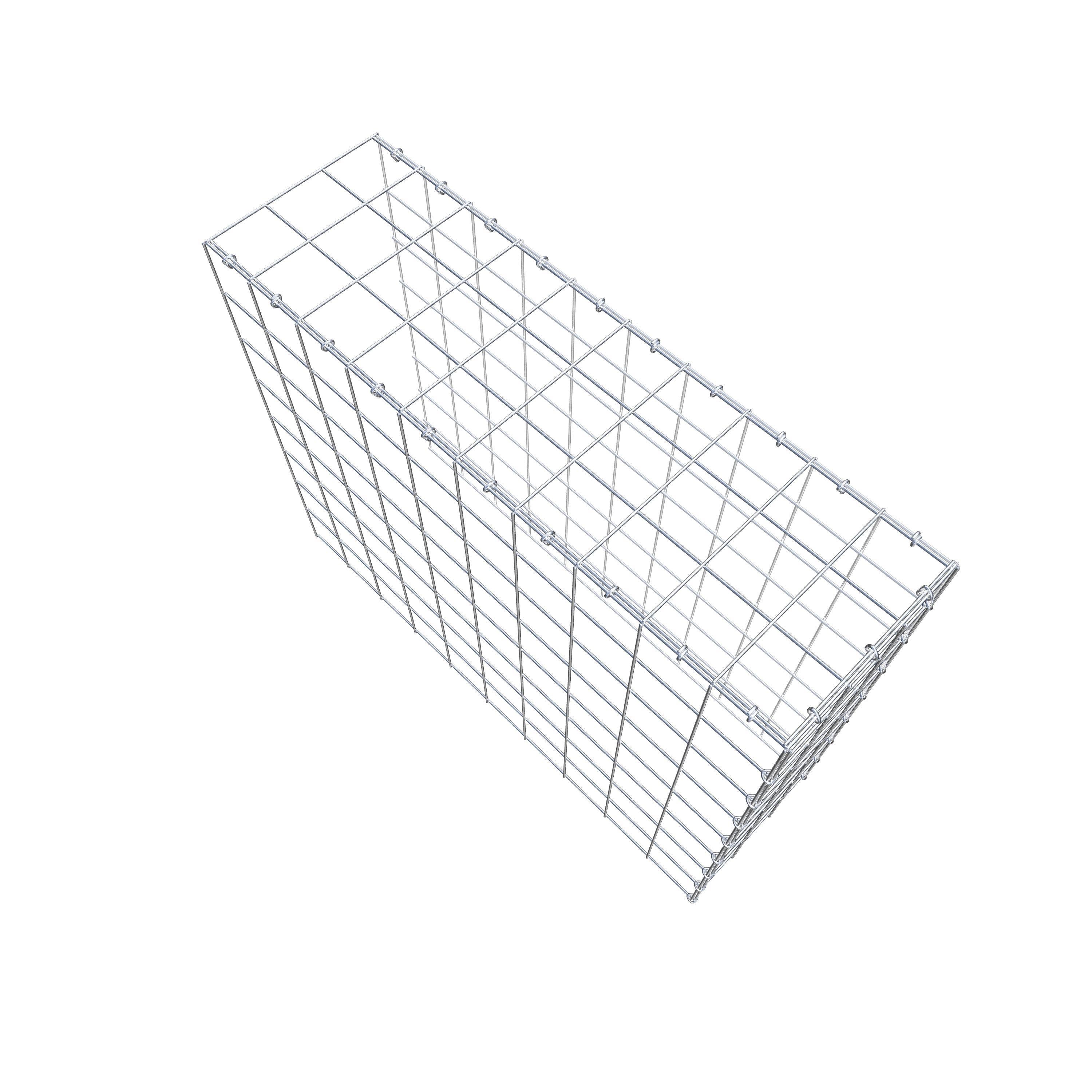 Gabion monté type 4 100 cm x 80 cm x 30 cm (L x H x P), maillage 10 cm x 10 cm, anneau en C