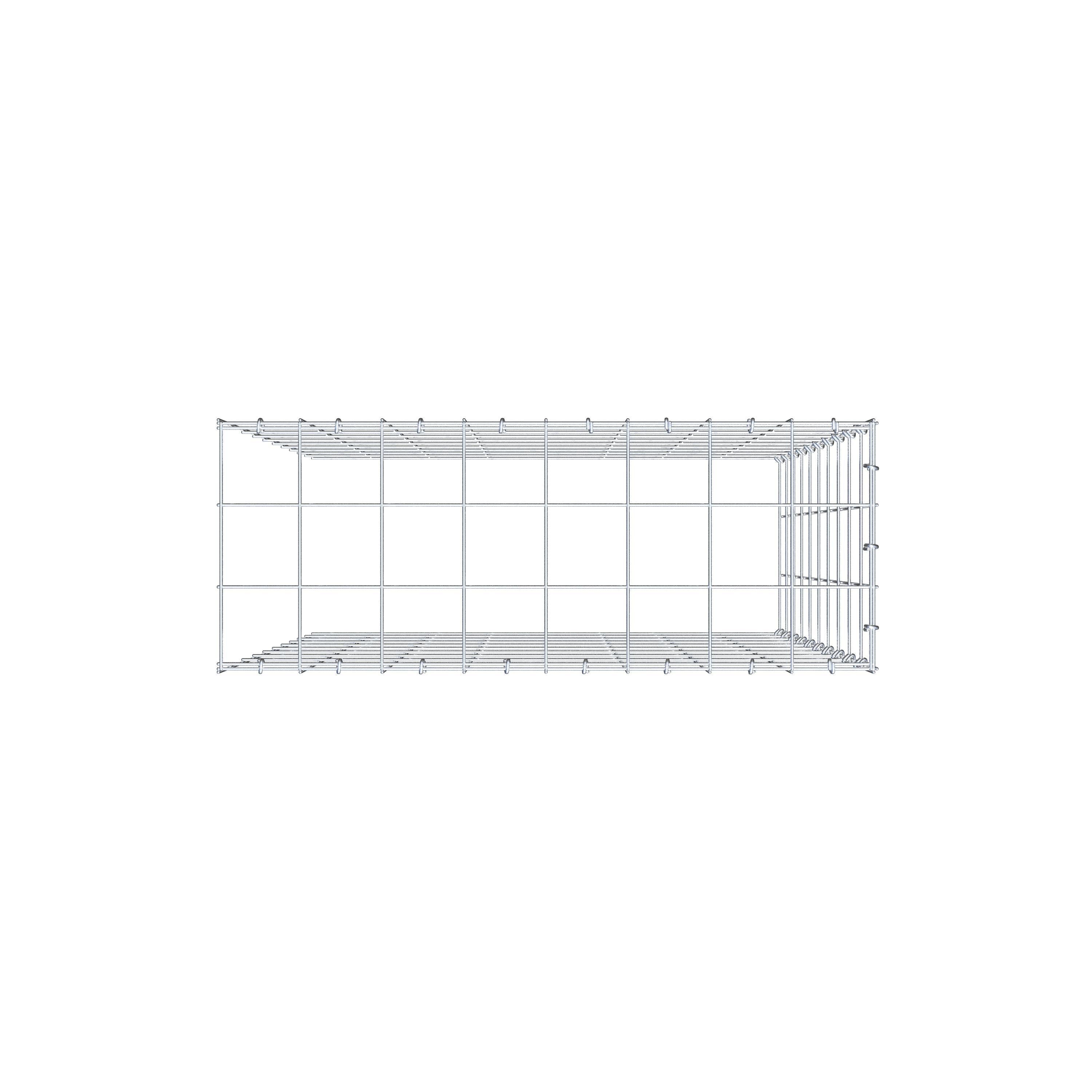 Gabion monté type 4 100 cm x 80 cm x 30 cm (L x H x P), maillage 10 cm x 10 cm, anneau en C