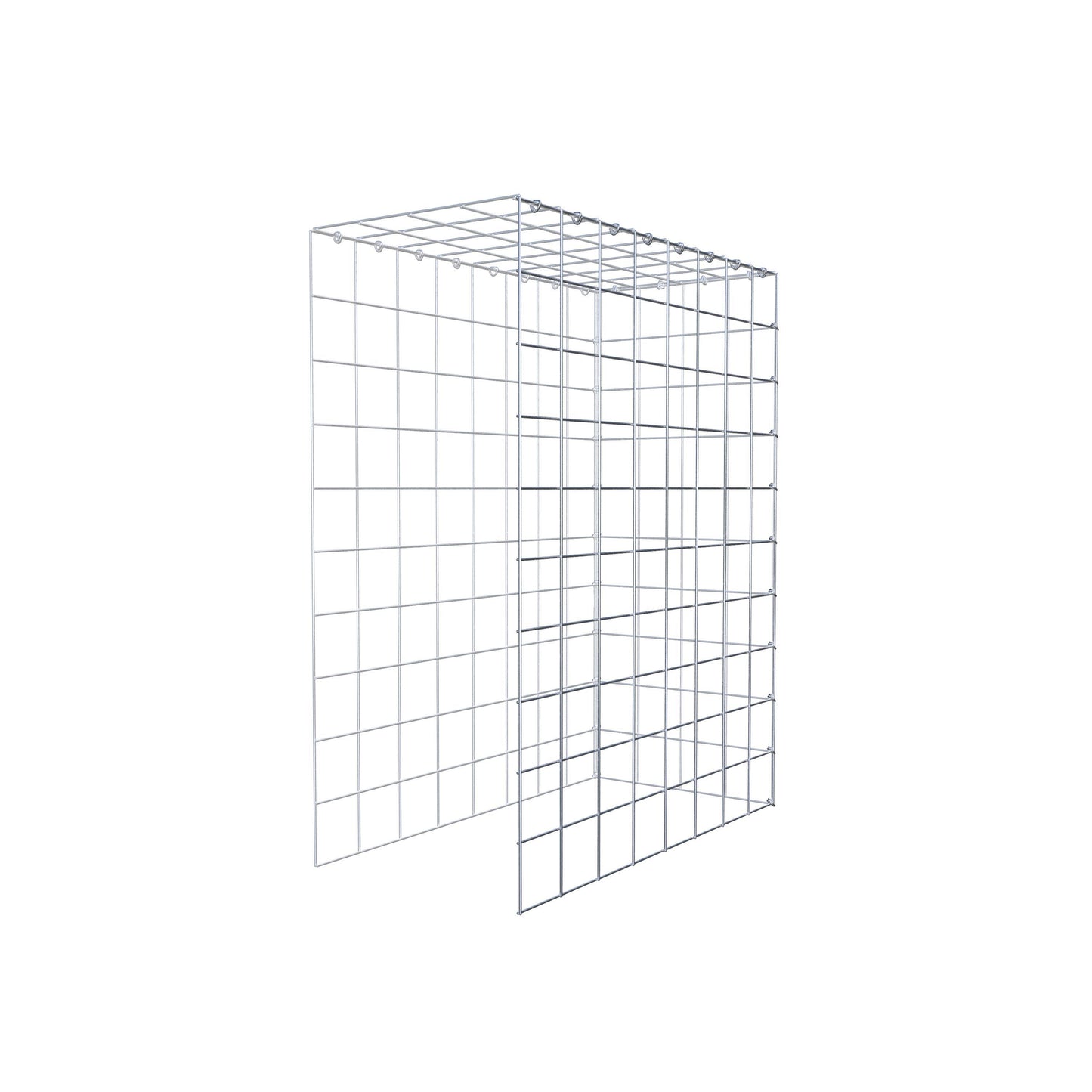 Mounted gabion type 4 100 cm x 80 cm x 40 cm (L x H x D), mesh size 10 cm x 10 cm, C-ring