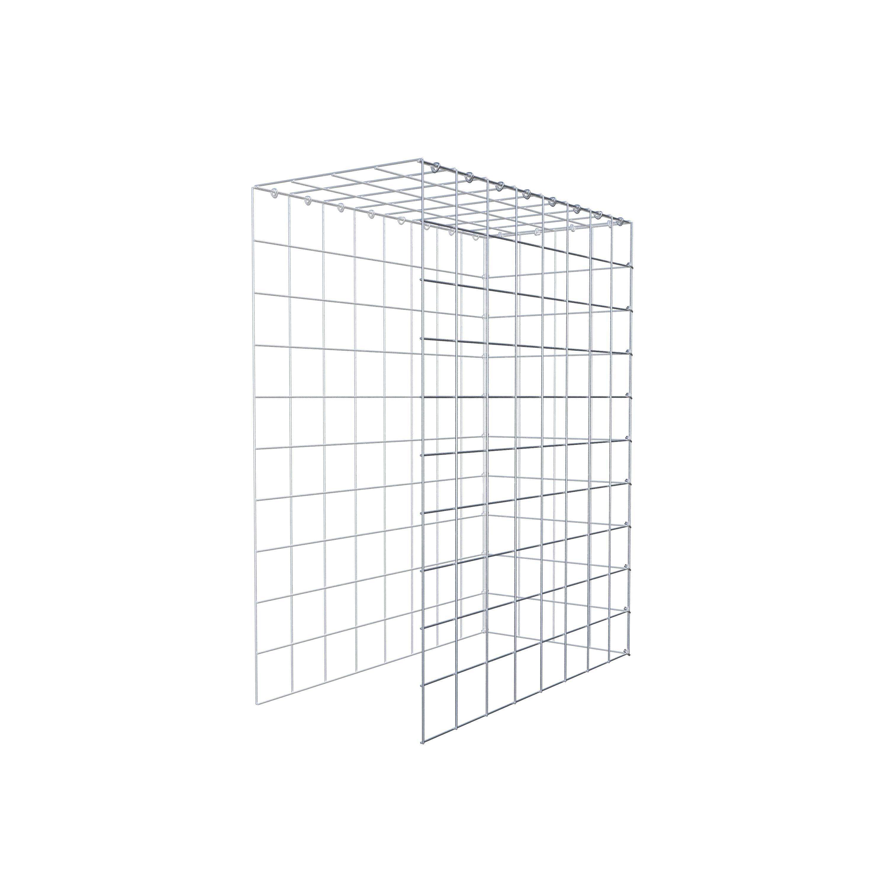 Gabion monté type 4 100 cm x 80 cm x 40 cm (L x H x P), maillage 10 cm x 10 cm, anneau en C