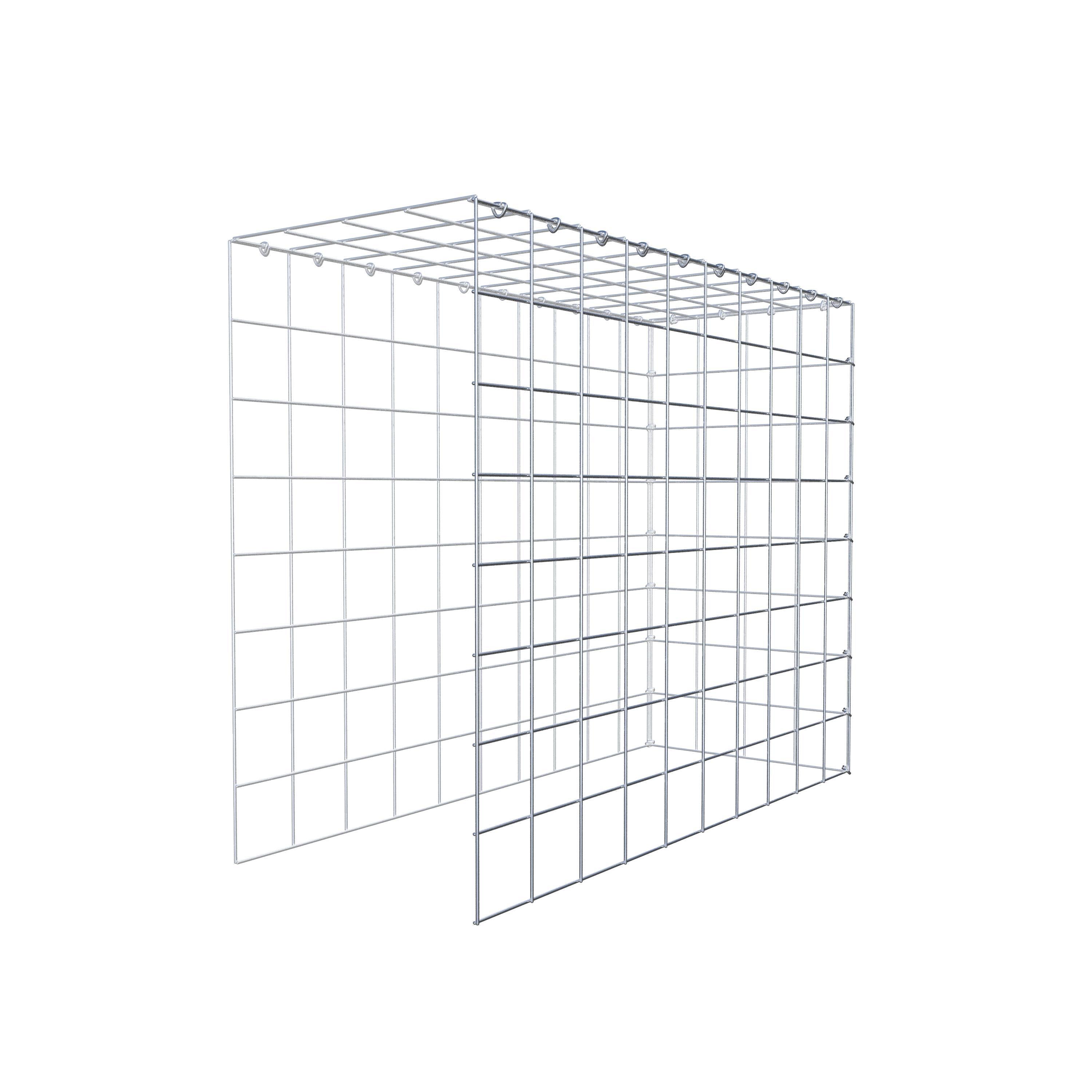 Gabion monté type 4 100 cm x 80 cm x 40 cm (L x H x P), maillage 10 cm x 10 cm, anneau en C