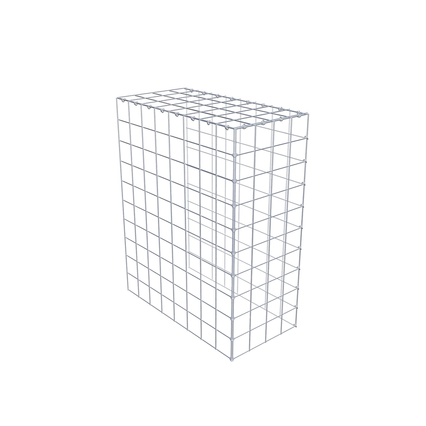 Mounted gabion type 4 100 cm x 80 cm x 40 cm (L x H x D), mesh size 10 cm x 10 cm, C-ring
