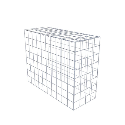 Mounted gabion type 4 100 cm x 80 cm x 40 cm (L x H x D), mesh size 10 cm x 10 cm, C-ring