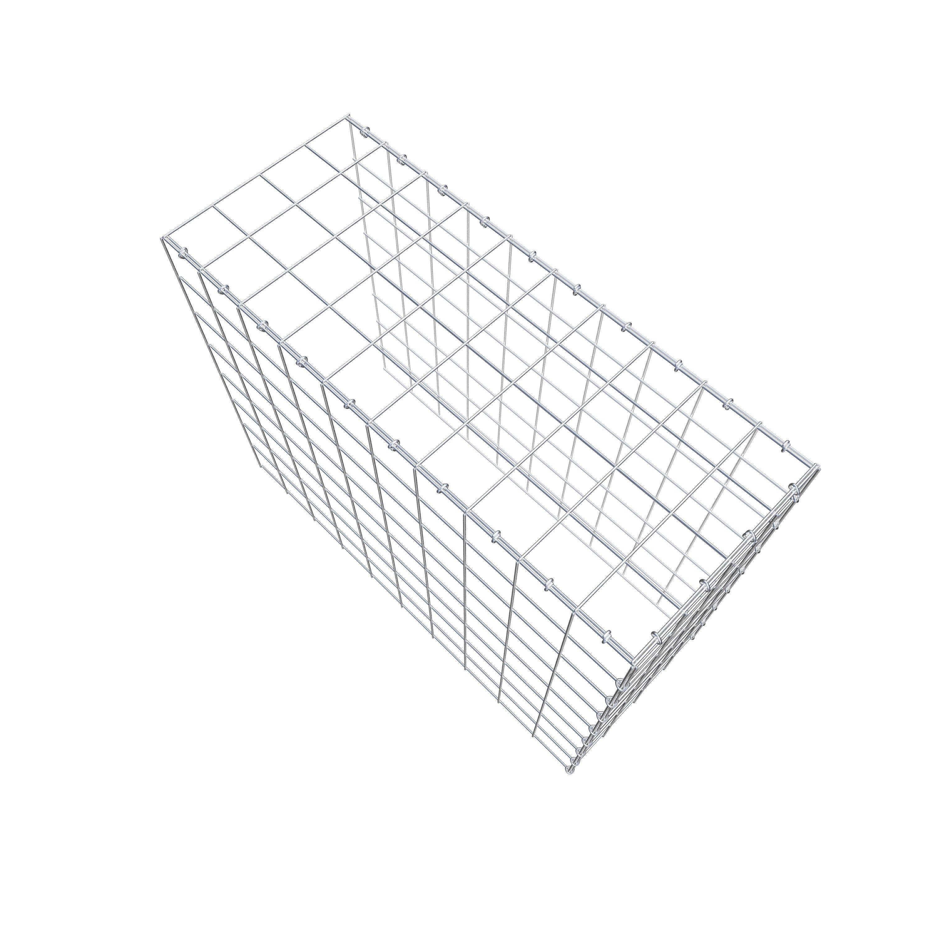 Gabion monté type 4 100 cm x 80 cm x 40 cm (L x H x P), maillage 10 cm x 10 cm, anneau en C