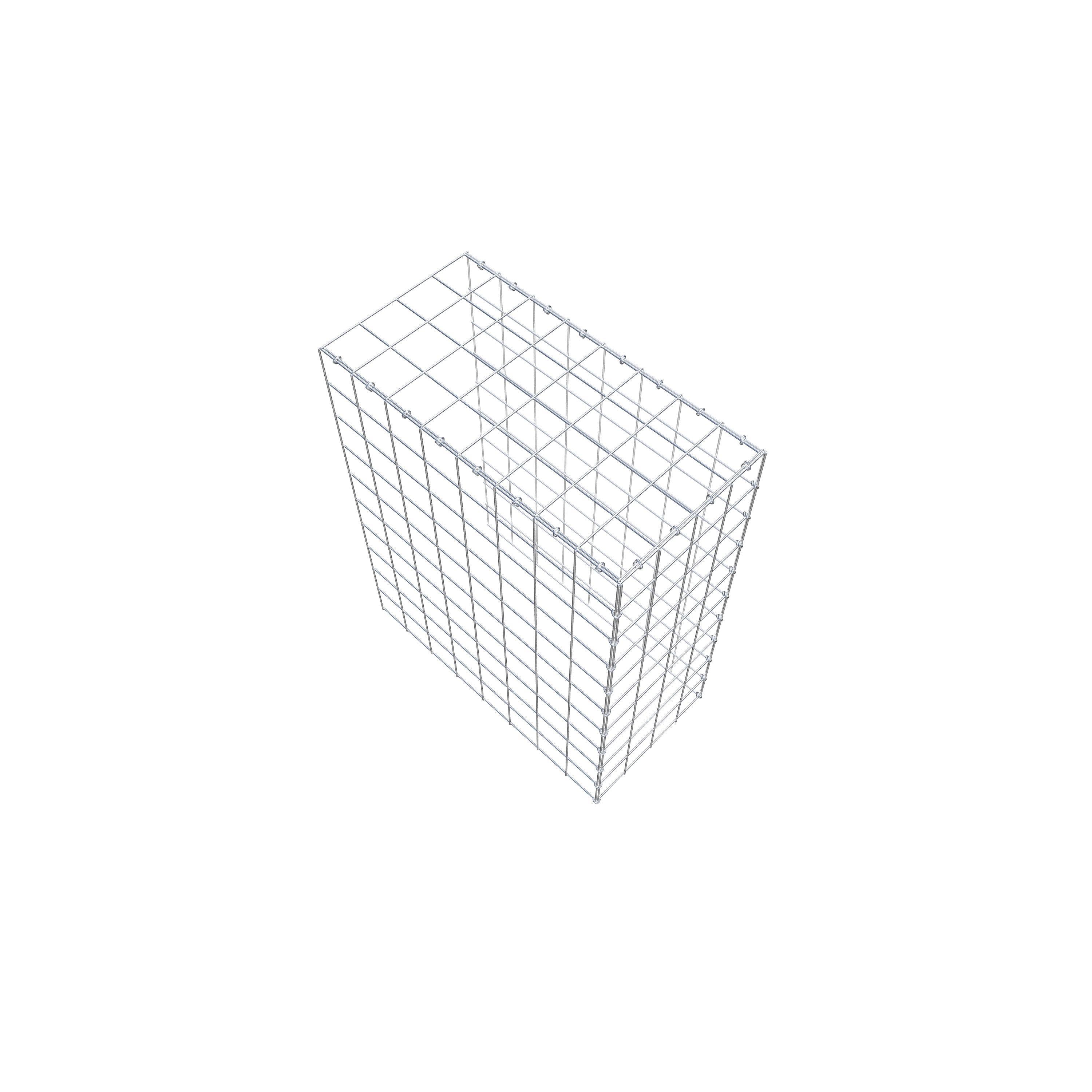 Gabion monté type 4 100 cm x 80 cm x 40 cm (L x H x P), maillage 10 cm x 10 cm, anneau en C