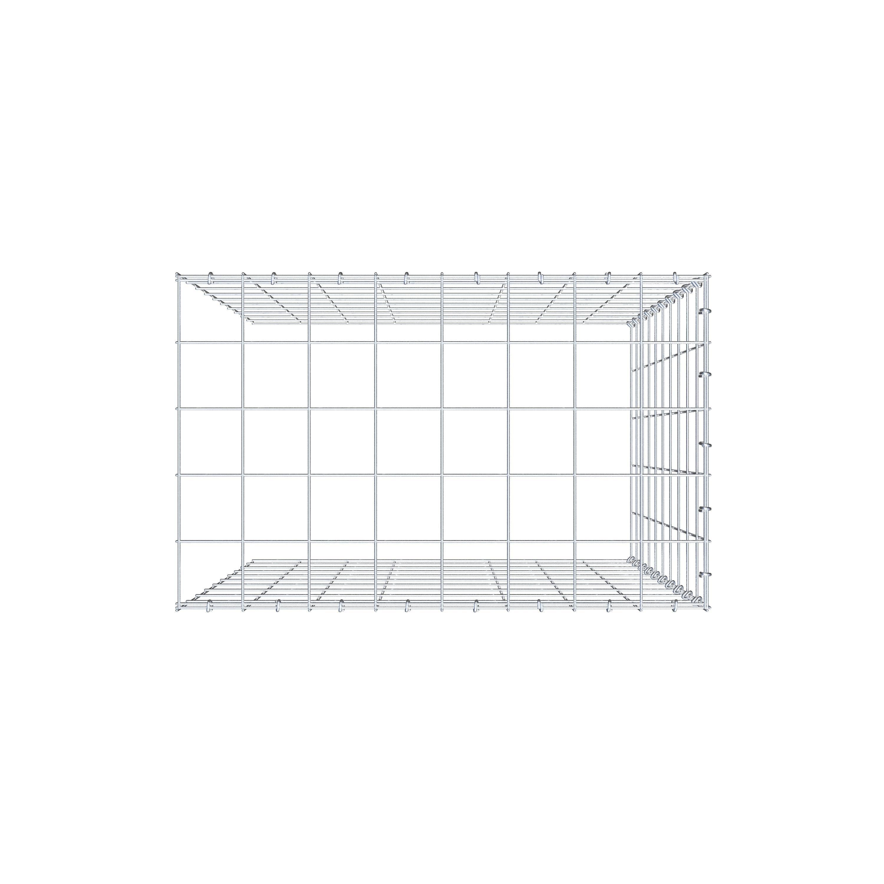 Anbaugabione Typ 4 100 cm x 80 cm x 50 cm (L x H x T), Maschenweite 10 cm x 10 cm, C-Ring