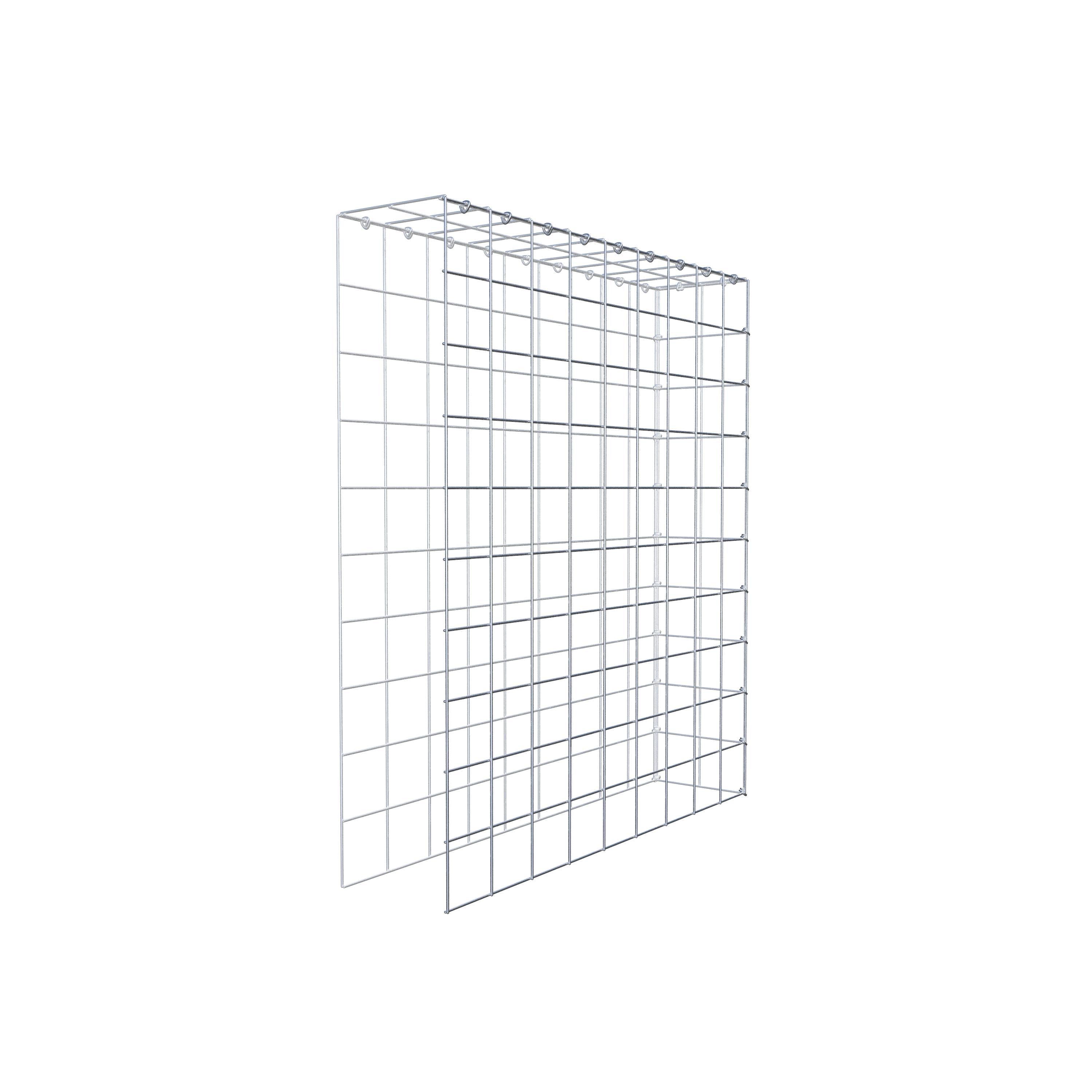 Gabion monté type 4 100 cm x 90 cm x 20 cm (L x H x P), maillage 10 cm x 10 cm, anneau en C