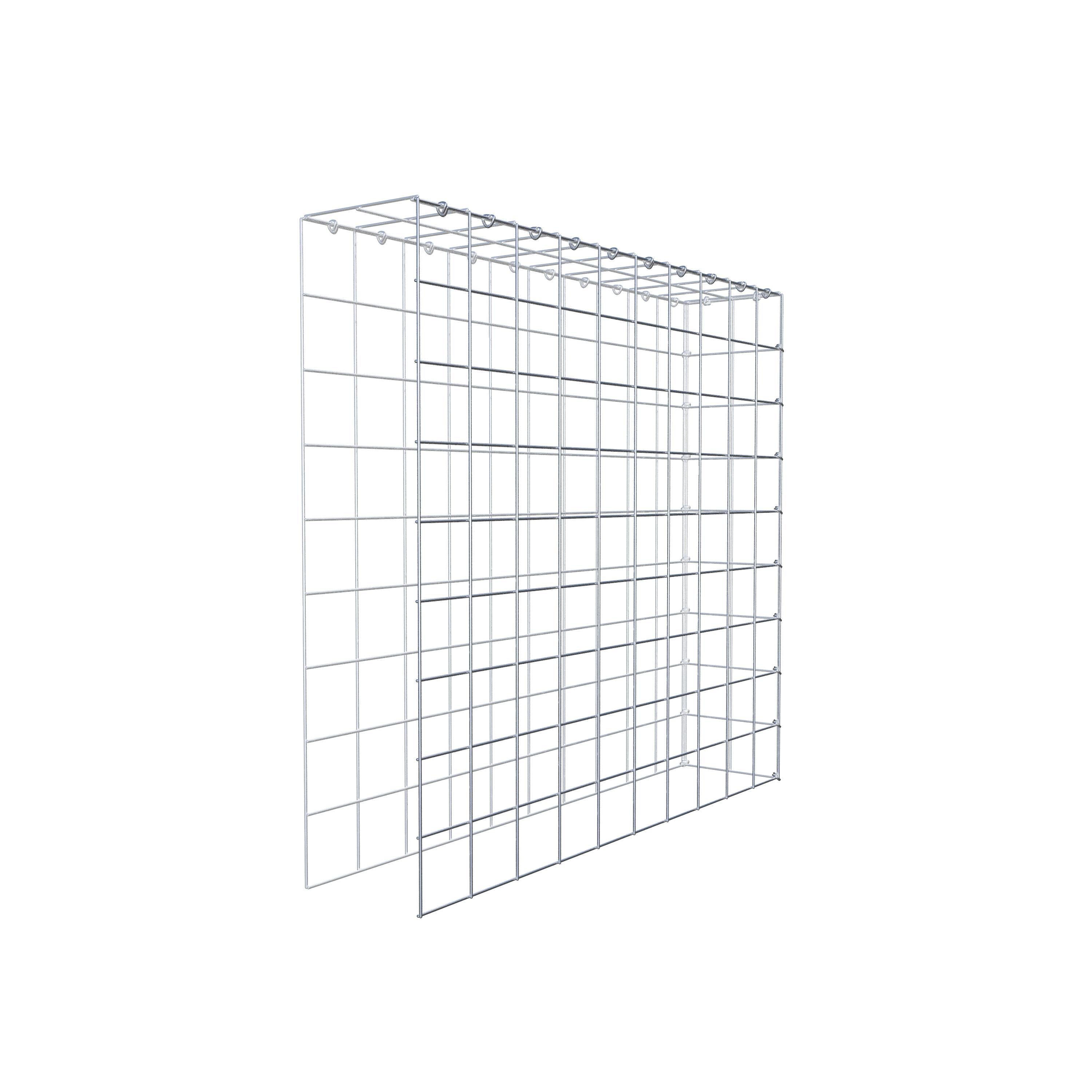 Gabion monté type 4 100 cm x 90 cm x 20 cm (L x H x P), maillage 10 cm x 10 cm, anneau en C