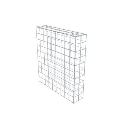 Monteret gabion type 4 100 cm x 90 cm x 20 cm (L x H x D), maskestørrelse 10 cm x 10 cm, C-ring