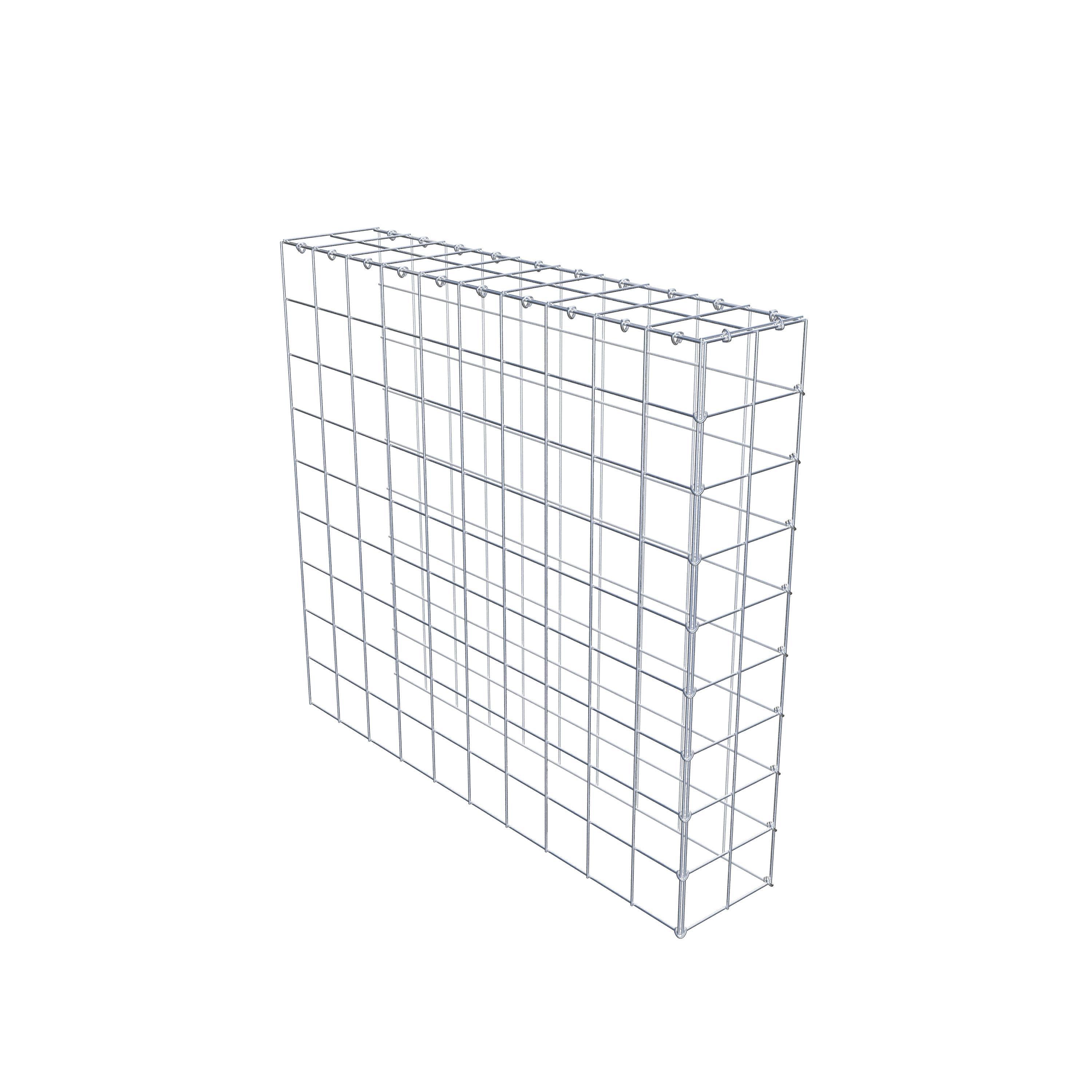 Gabion monté type 4 100 cm x 90 cm x 20 cm (L x H x P), maillage 10 cm x 10 cm, anneau en C