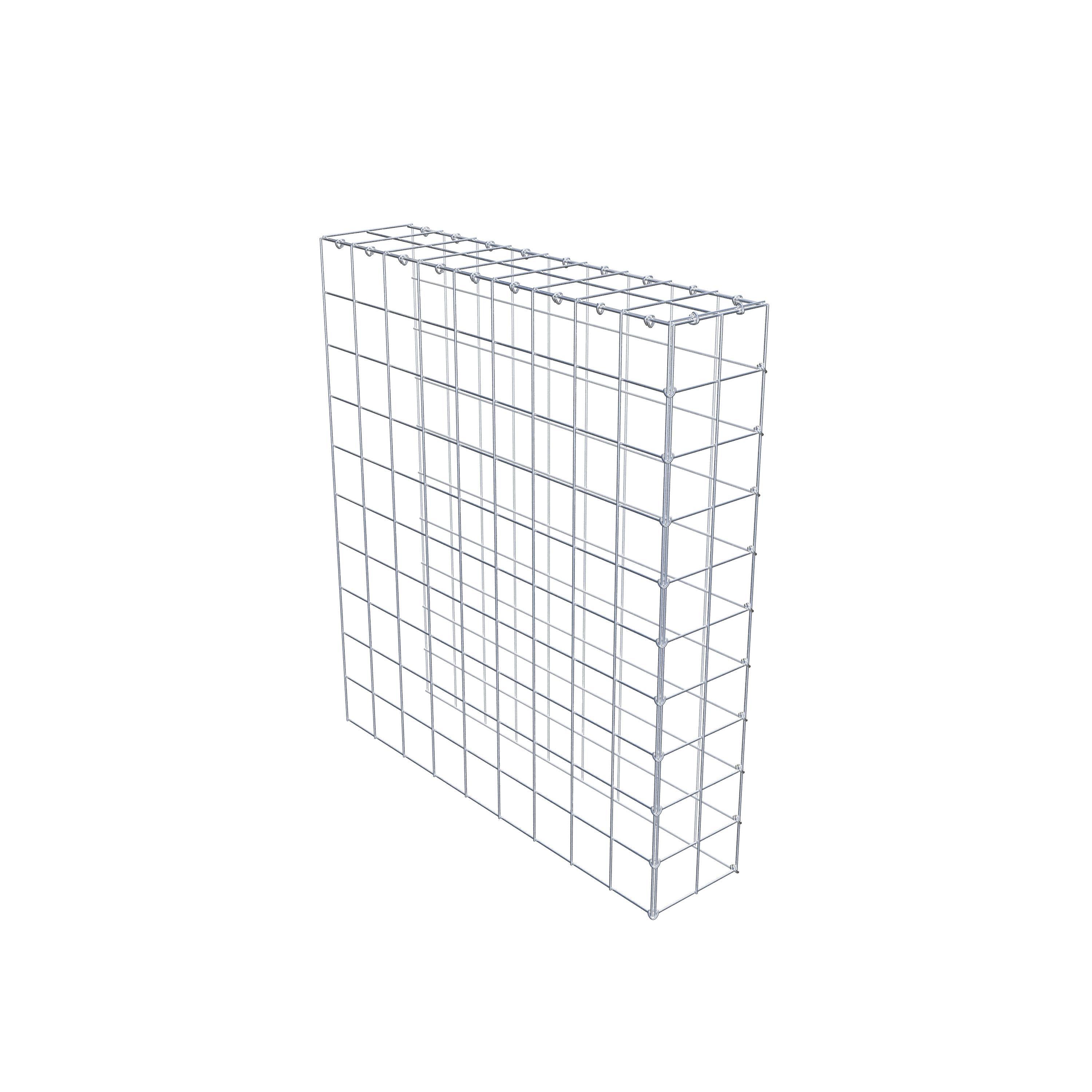 Gabion monté type 4 100 cm x 90 cm x 20 cm (L x H x P), maillage 10 cm x 10 cm, anneau en C