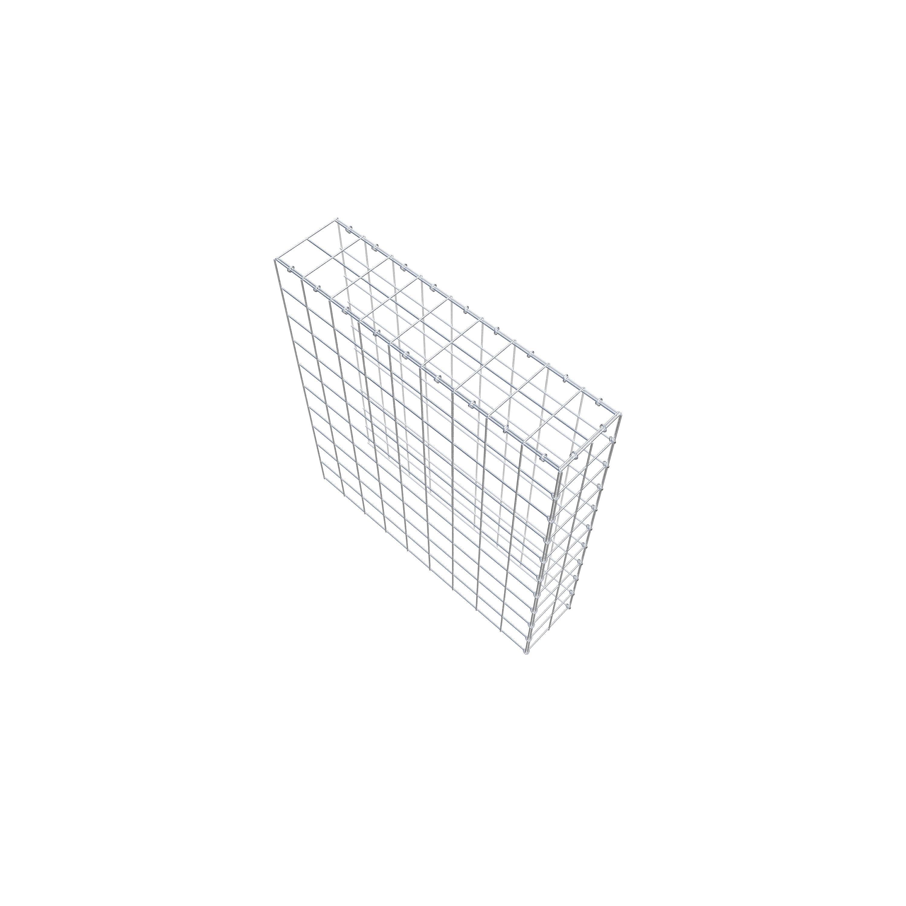 Gabion monté type 4 100 cm x 90 cm x 20 cm (L x H x P), maillage 10 cm x 10 cm, anneau en C