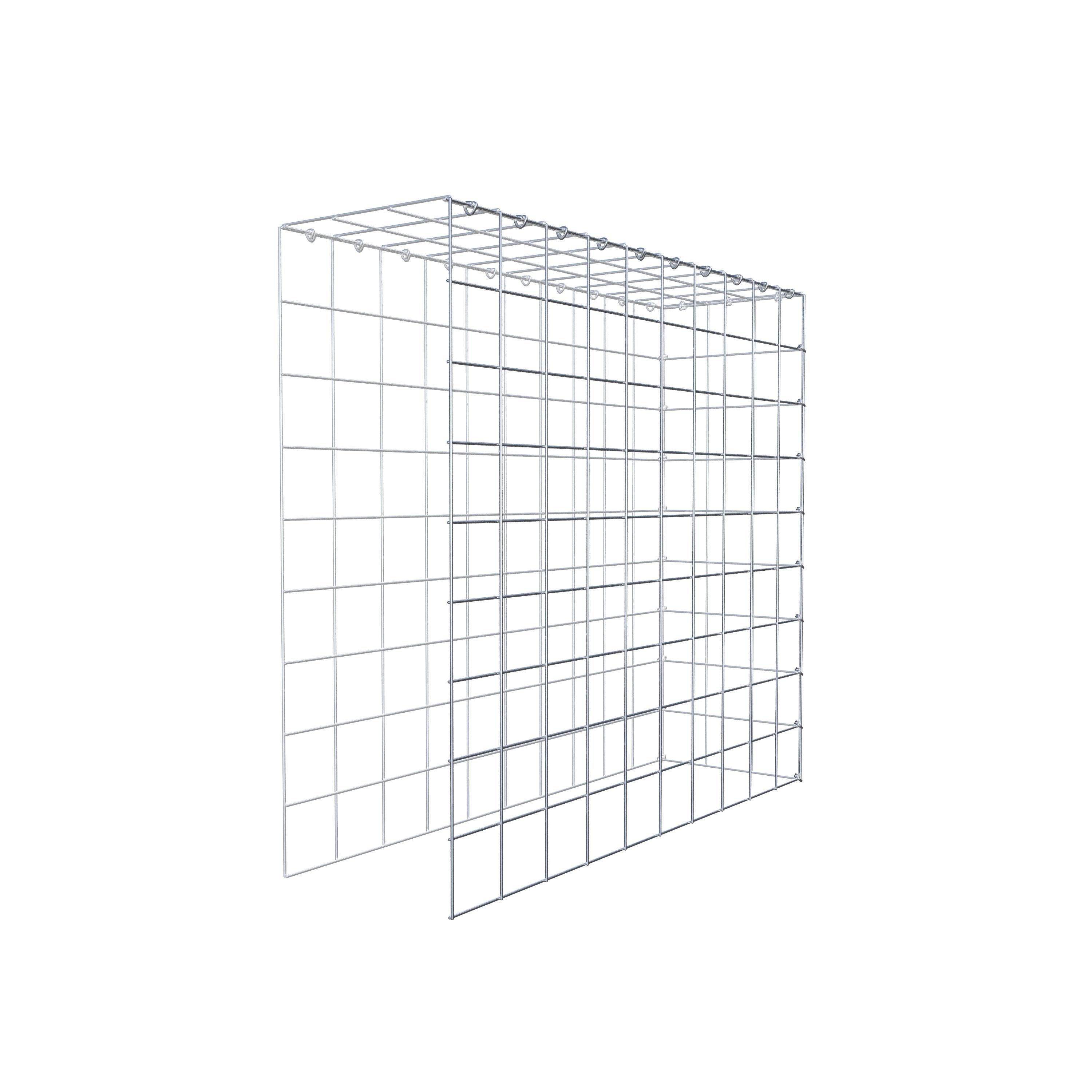 Gabion monté type 4 100 cm x 90 cm x 30 cm (L x H x P), maillage 10 cm x 10 cm, anneau en C