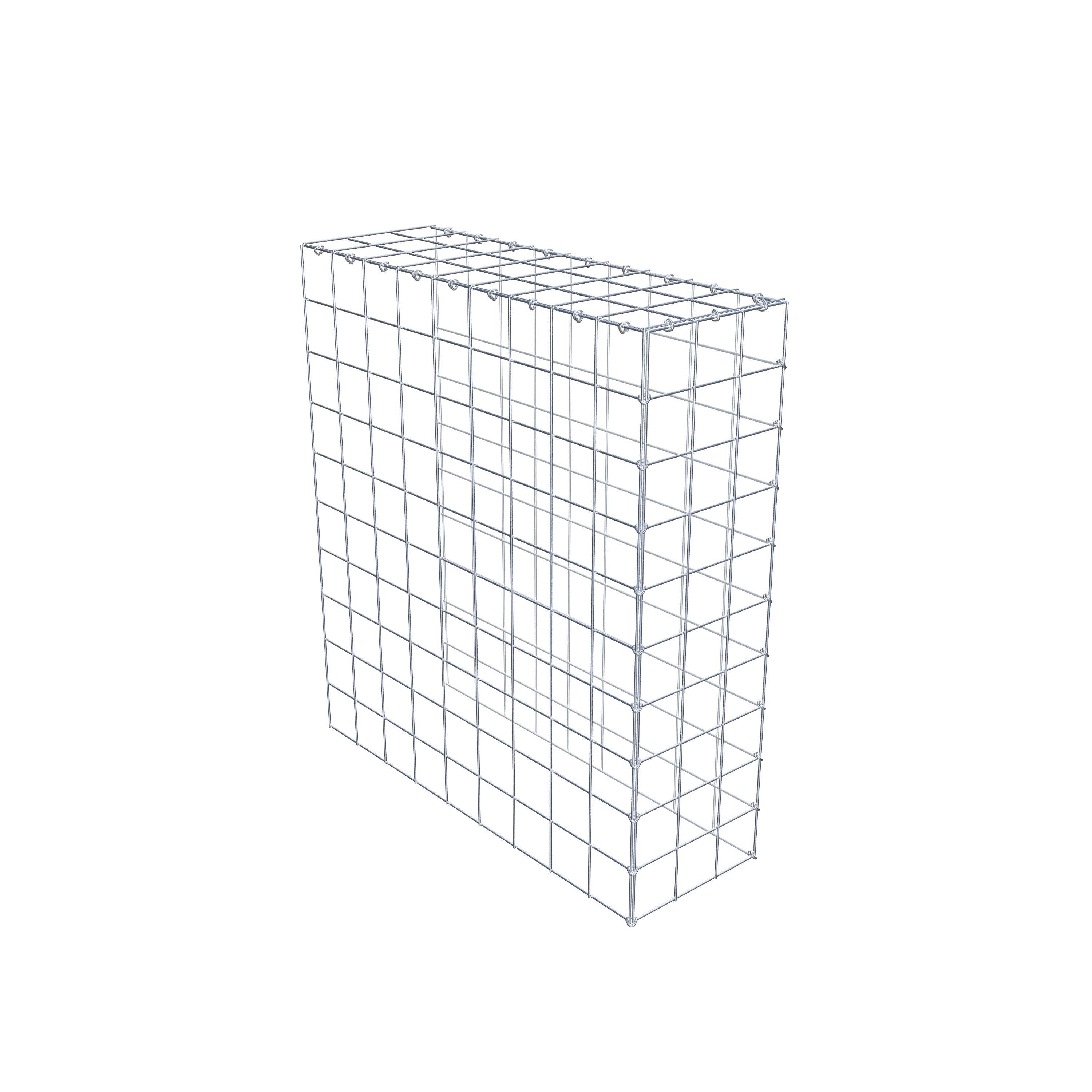 Gabion monté type 4 100 cm x 90 cm x 30 cm (L x H x P), maillage 10 cm x 10 cm, anneau en C