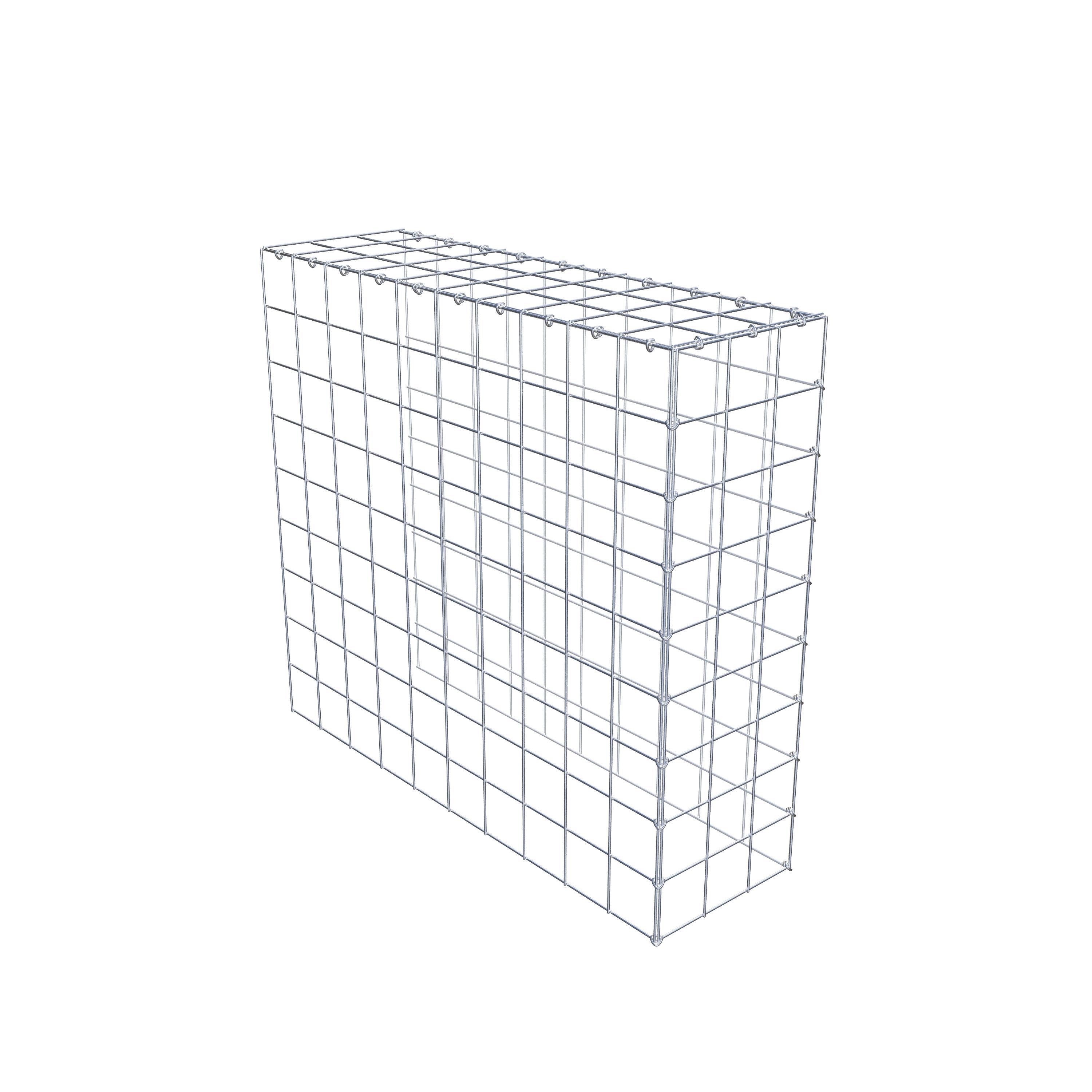 Gabion monté type 4 100 cm x 90 cm x 30 cm (L x H x P), maillage 10 cm x 10 cm, anneau en C