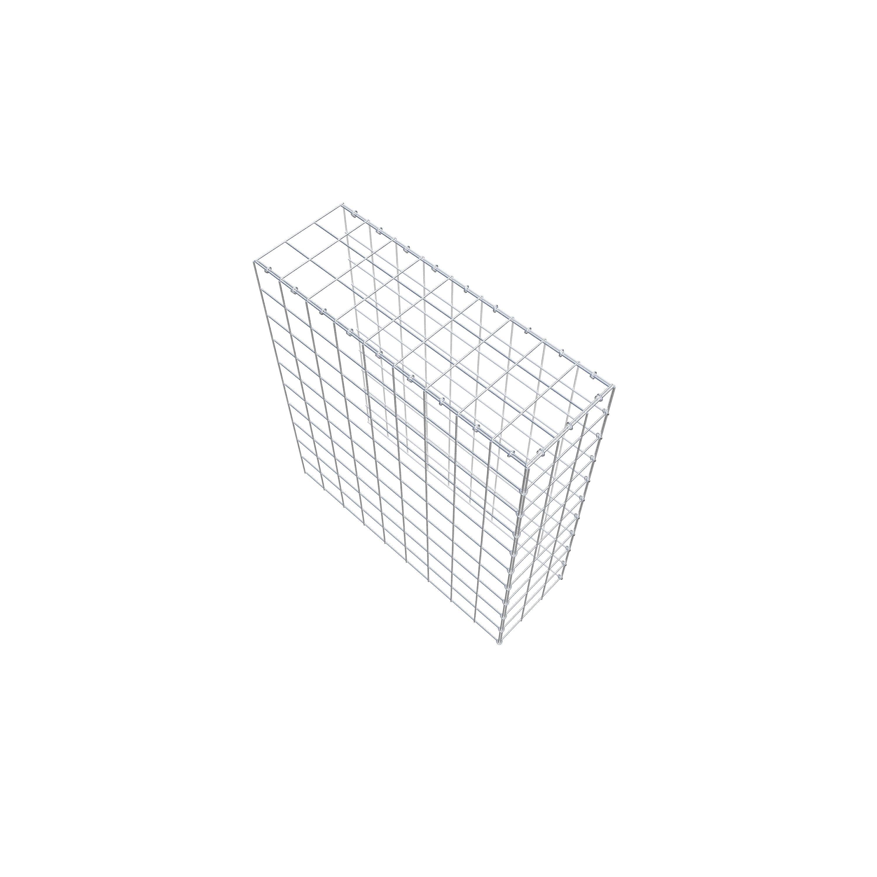 Gabion monté type 4 100 cm x 90 cm x 30 cm (L x H x P), maillage 10 cm x 10 cm, anneau en C