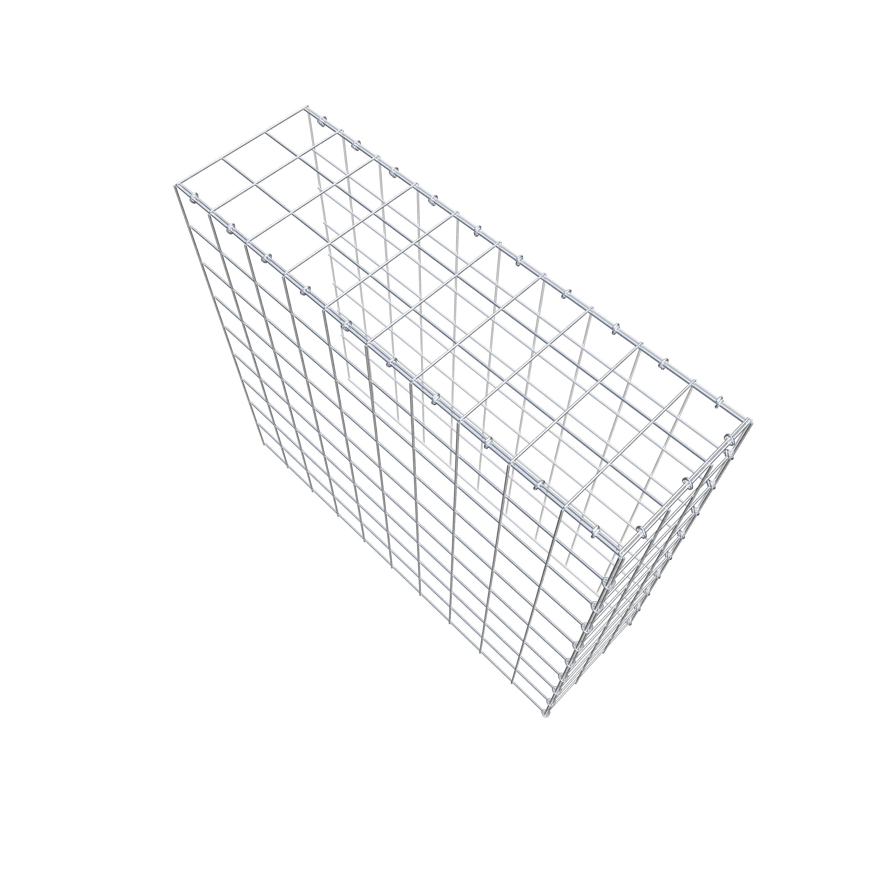 Gabion monté type 4 100 cm x 90 cm x 30 cm (L x H x P), maillage 10 cm x 10 cm, anneau en C