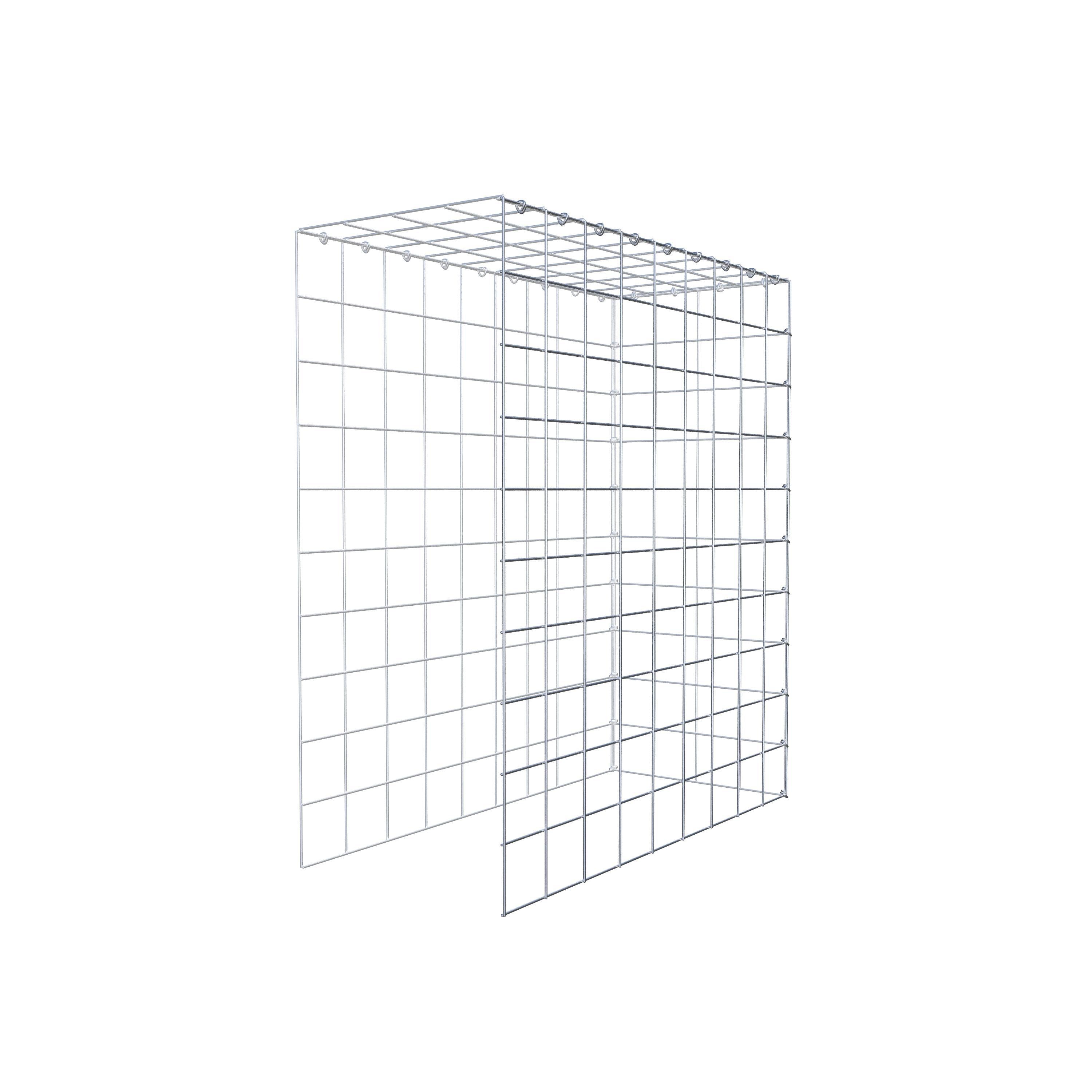 Gabion monté type 4 100 cm x 90 cm x 40 cm (L x H x P), maillage 10 cm x 10 cm, anneau en C