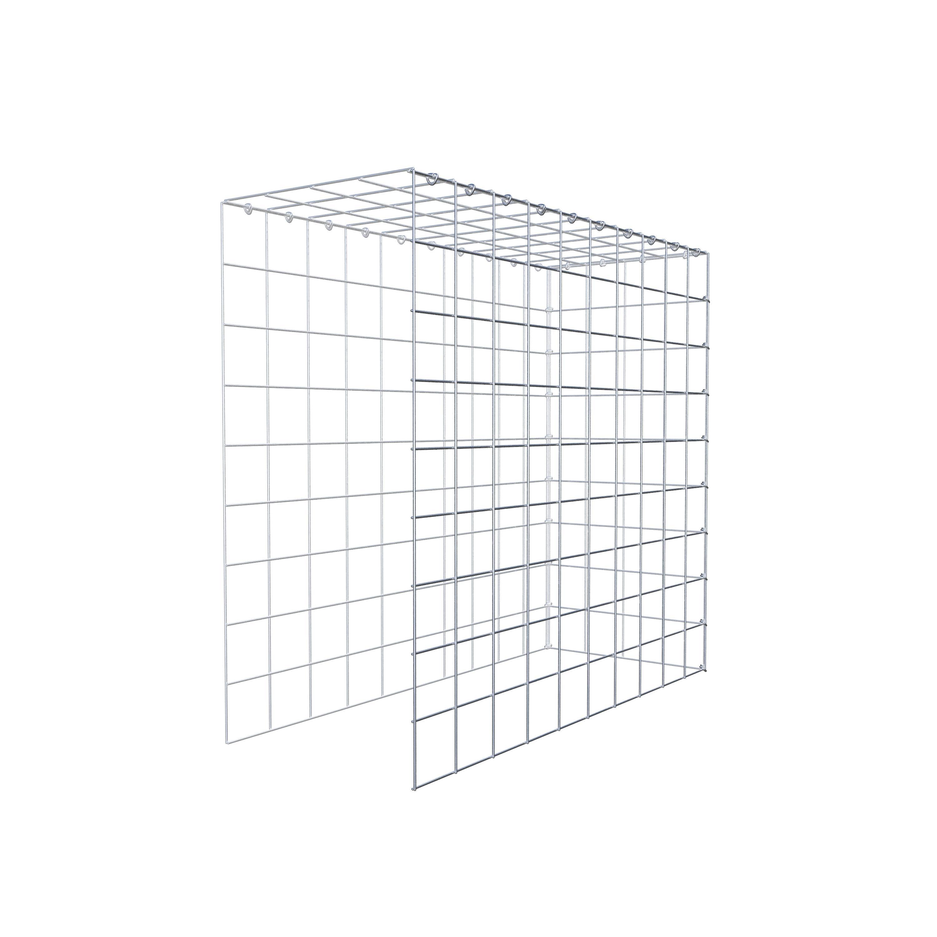 Gabion monté type 4 100 cm x 90 cm x 40 cm (L x H x P), maillage 10 cm x 10 cm, anneau en C