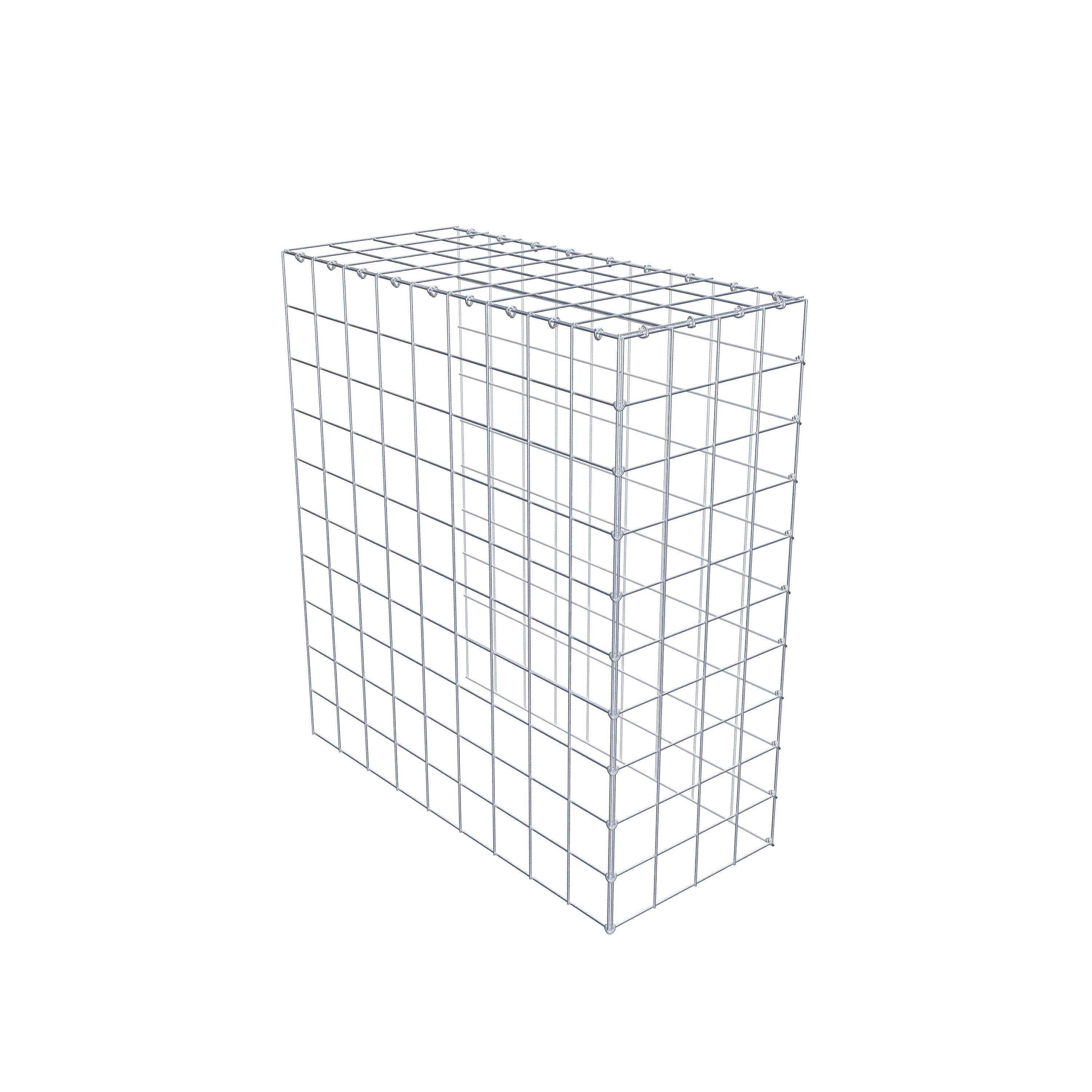 Gabion monté type 4 100 cm x 90 cm x 40 cm (L x H x P), maillage 10 cm x 10 cm, anneau en C