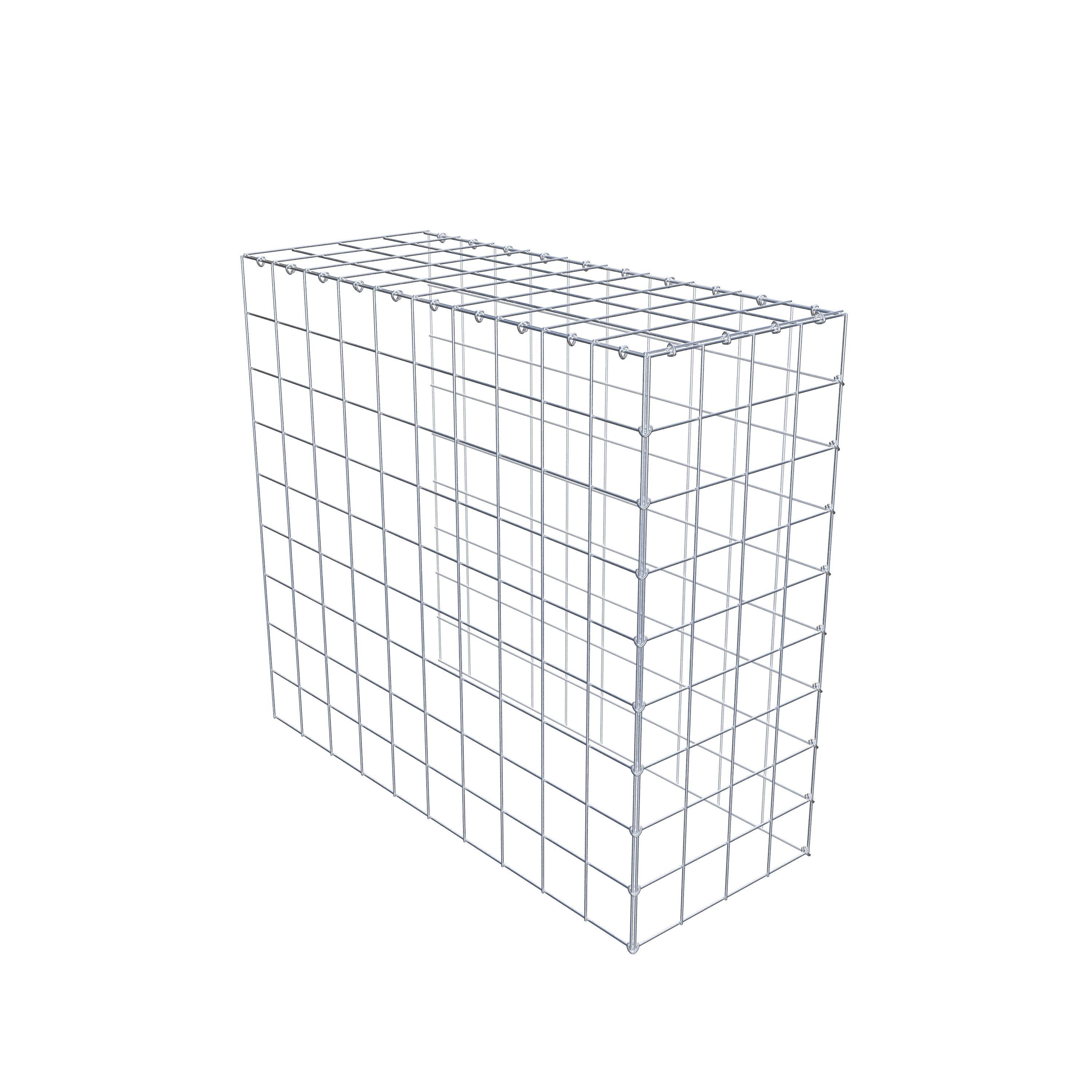 Gabion monté type 4 100 cm x 90 cm x 40 cm (L x H x P), maillage 10 cm x 10 cm, anneau en C