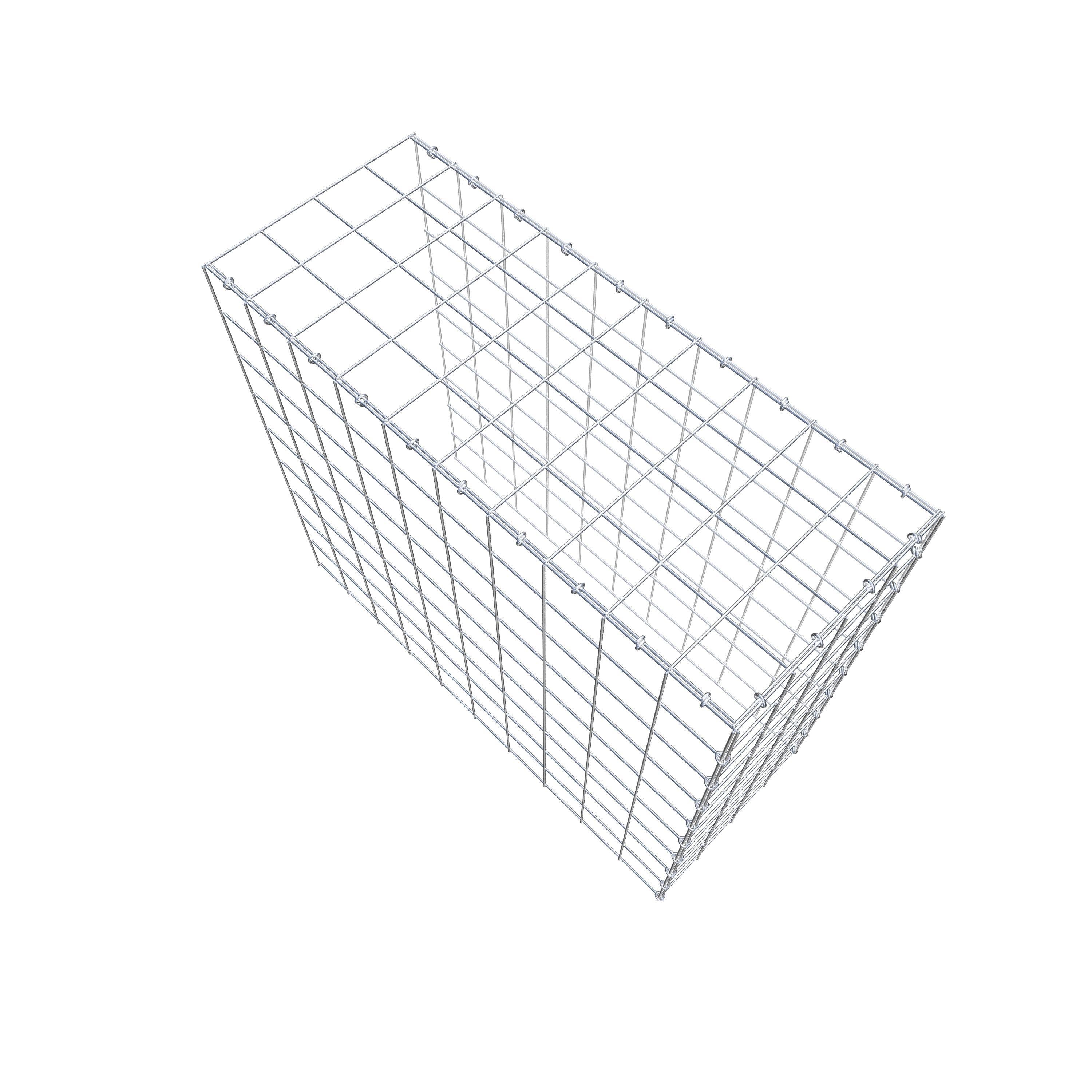 Gabion monté type 4 100 cm x 90 cm x 40 cm (L x H x P), maillage 10 cm x 10 cm, anneau en C