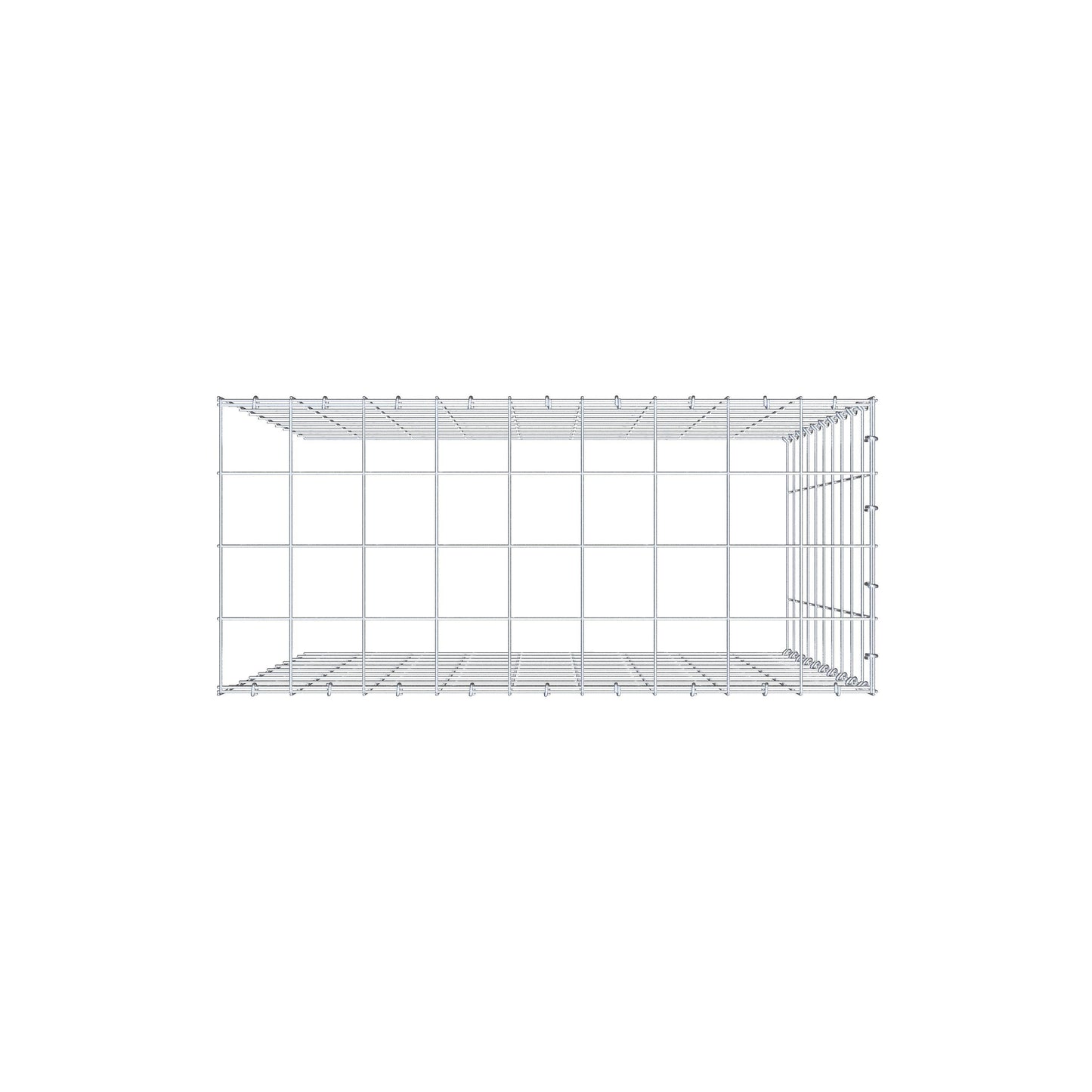 Fourche rapportée type 4 100 cm x 90 cm x 40 cm (L x H x P), mailles 10 cm x 10 cm, anneau C