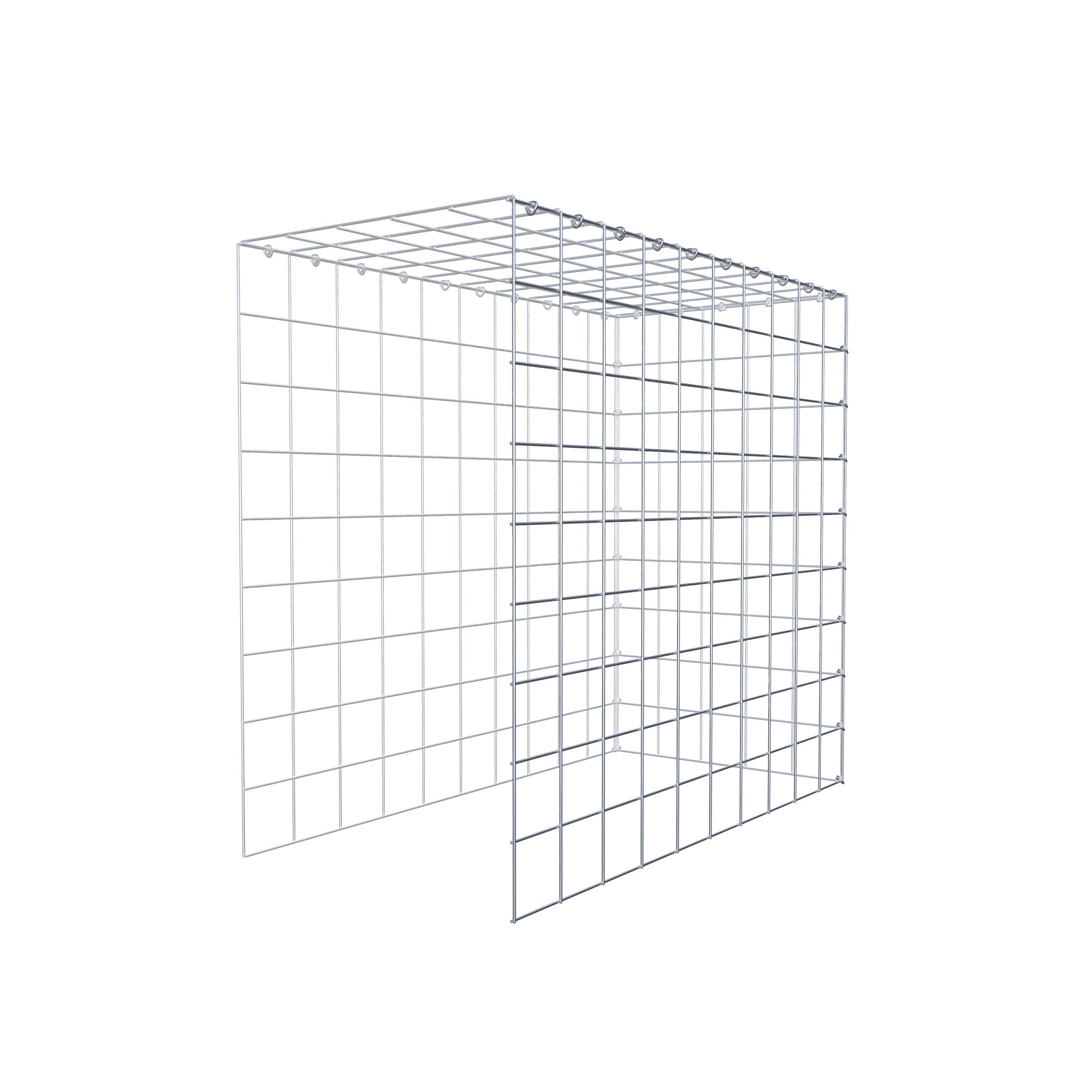 Gabion monté type 4 100 cm x 90 cm x 50 cm (L x H x P), maillage 10 cm x 10 cm, anneau en C