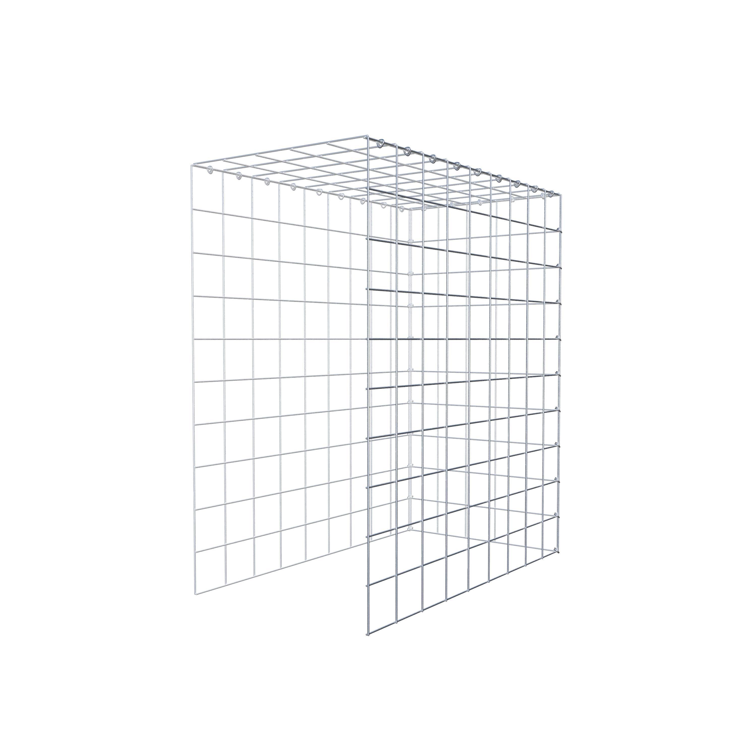 Gabion monté type 4 100 cm x 90 cm x 50 cm (L x H x P), maillage 10 cm x 10 cm, anneau en C