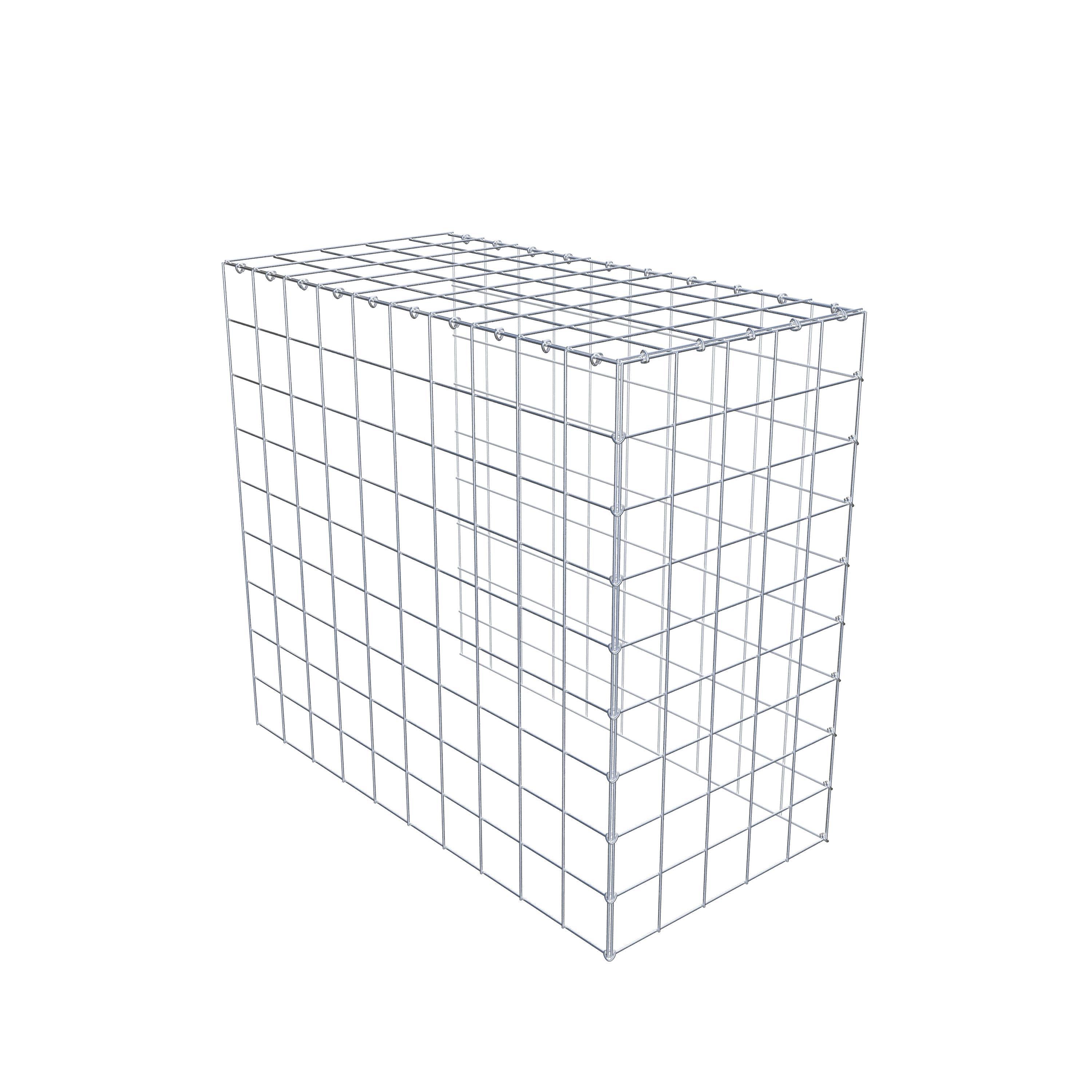 Gabion monté type 4 100 cm x 90 cm x 50 cm (L x H x P), maillage 10 cm x 10 cm, anneau en C