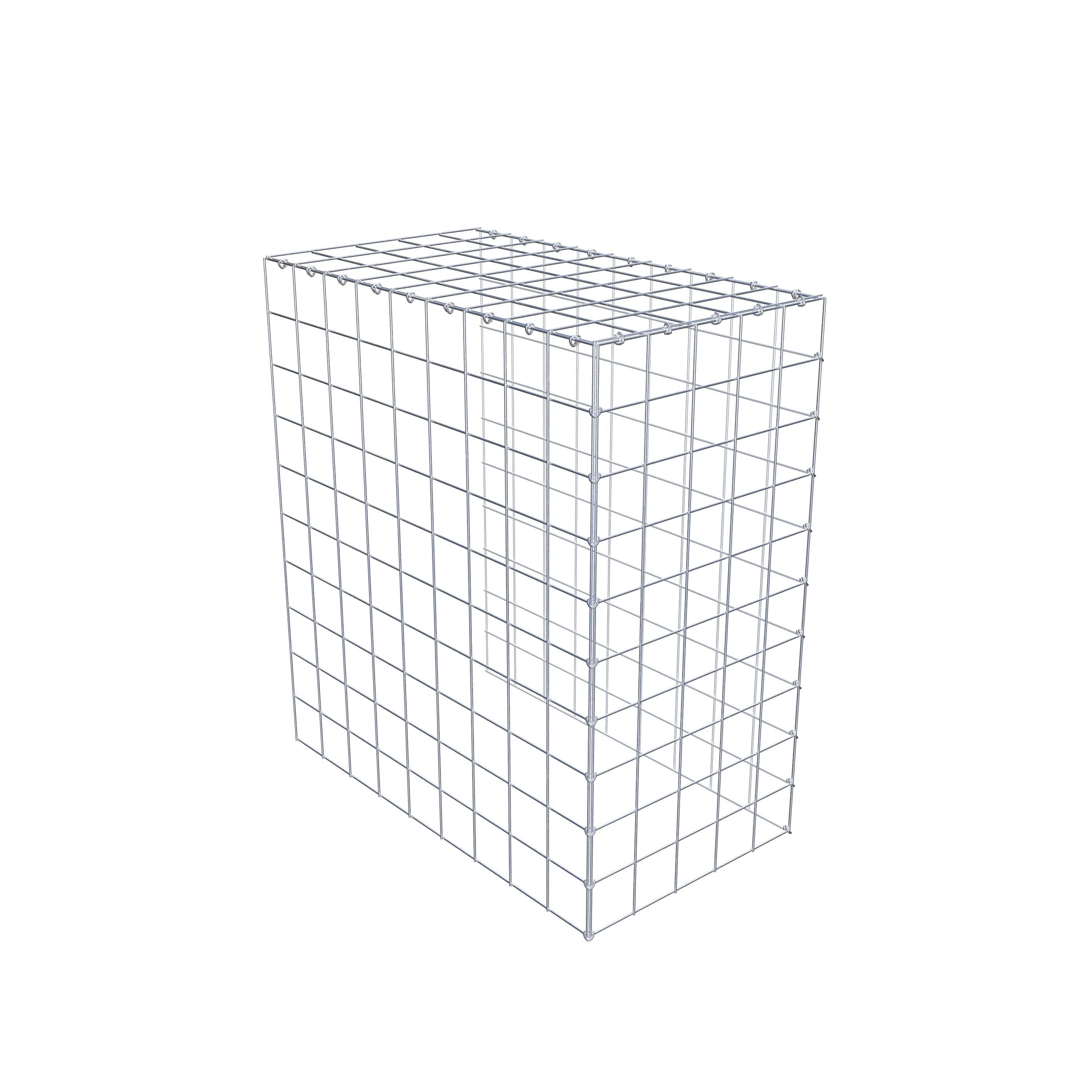 Gabion monté type 4 100 cm x 90 cm x 50 cm (L x H x P), maillage 10 cm x 10 cm, anneau en C