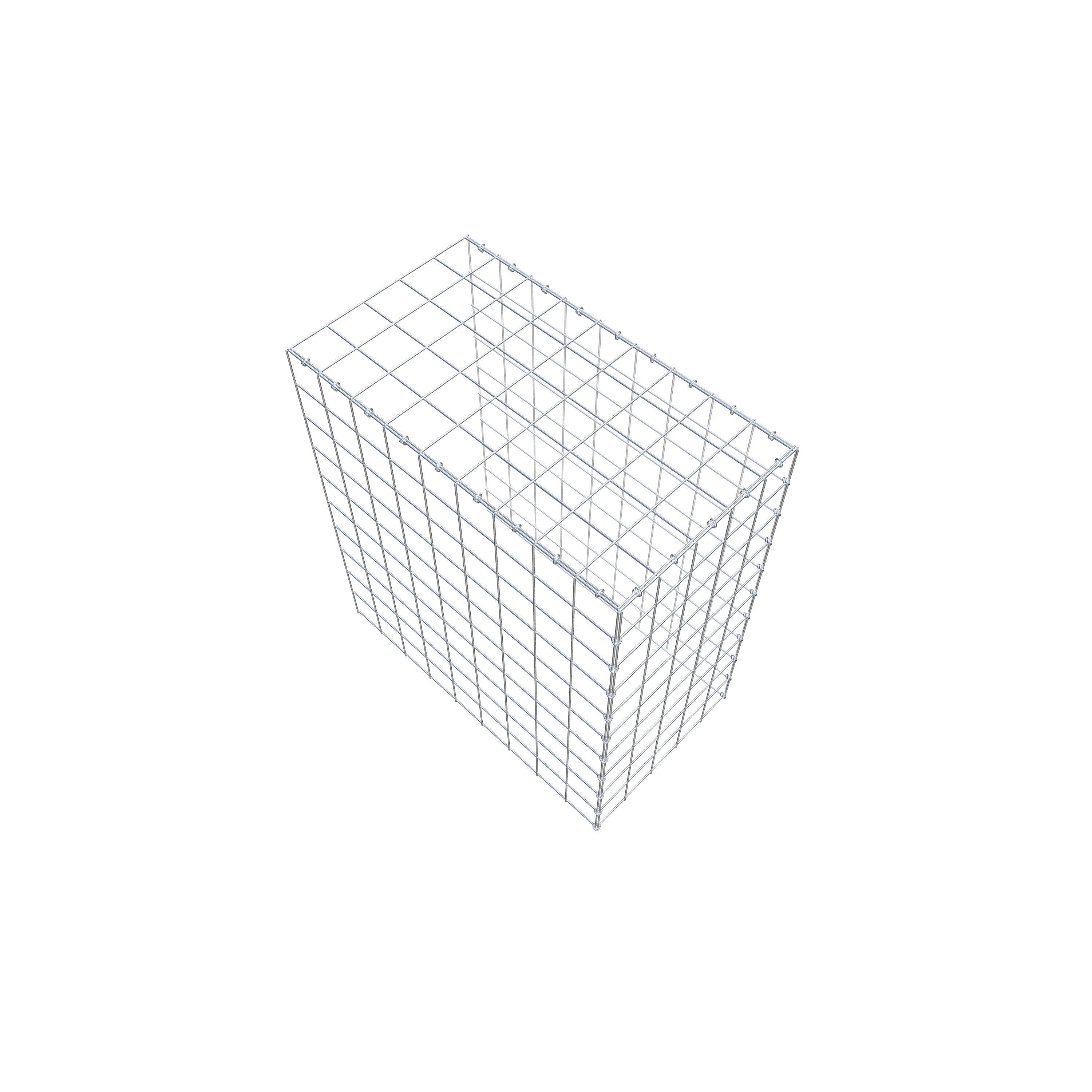 Gabion monté type 4 100 cm x 90 cm x 50 cm (L x H x P), maillage 10 cm x 10 cm, anneau en C