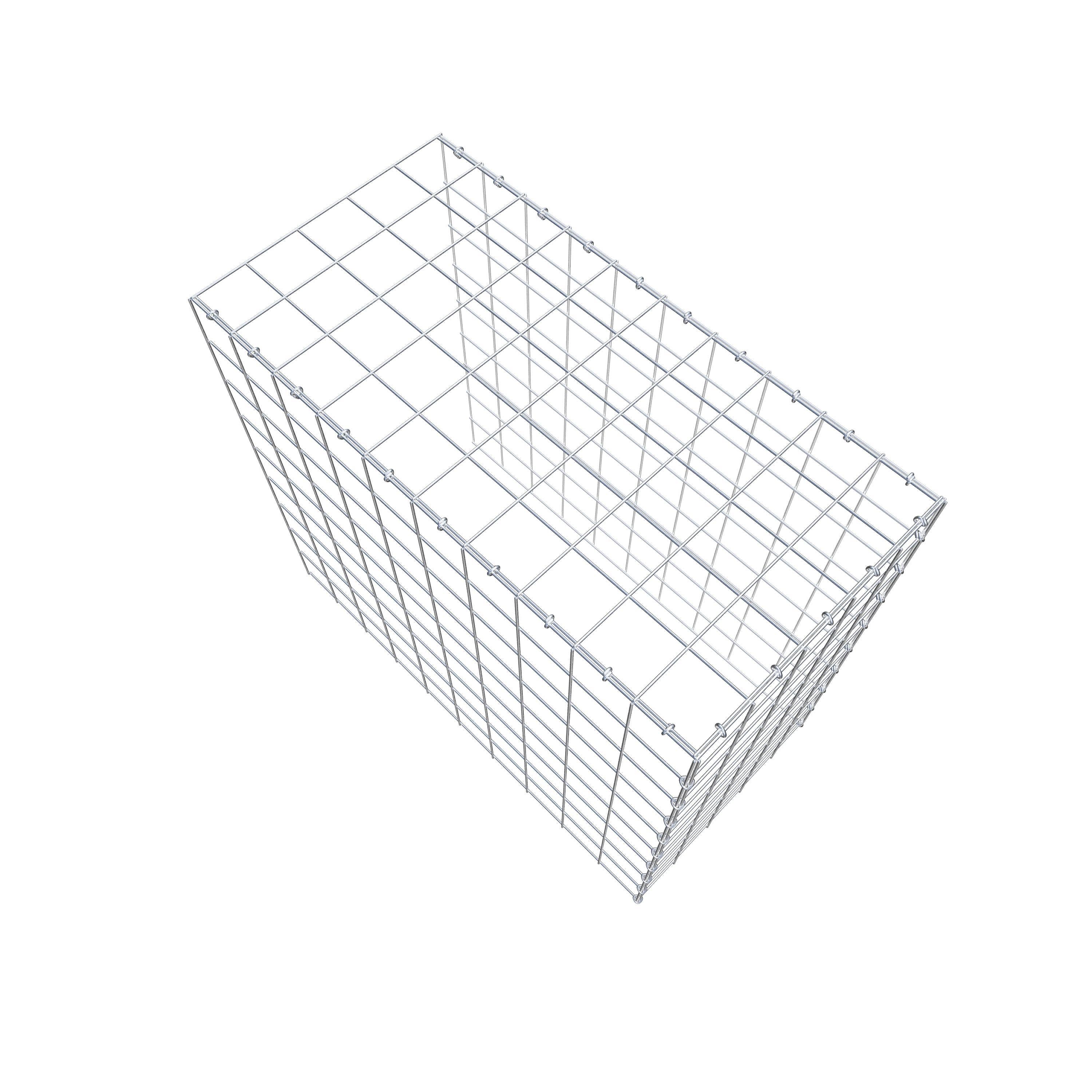 Gabion monté type 4 100 cm x 90 cm x 50 cm (L x H x P), maillage 10 cm x 10 cm, anneau en C