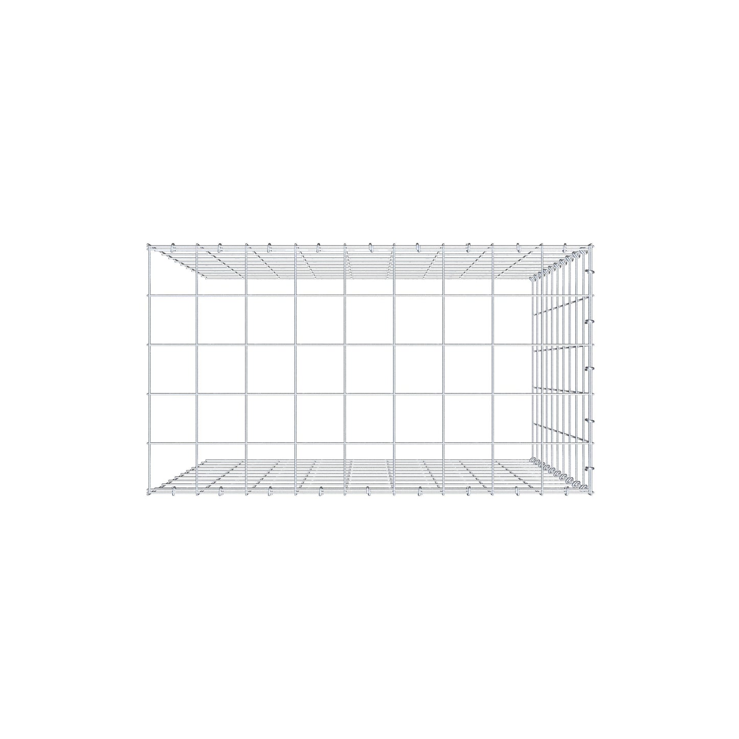 Fourche rapportée type 4 100 cm x 90 cm x 50 cm (L x H x P), mailles 10 cm x 10 cm, anneau C