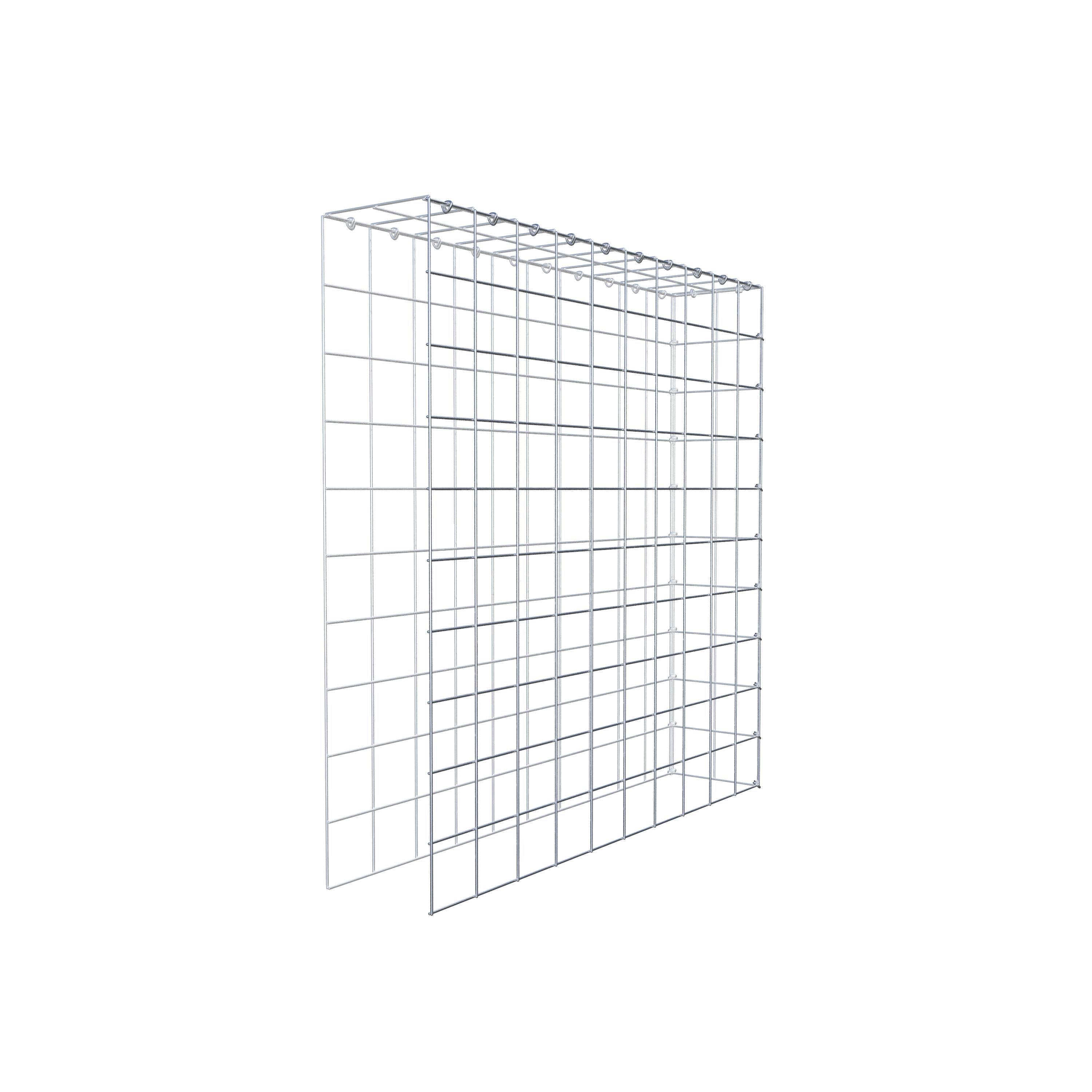 Gabion monté type 4 100 cm x 100 cm x 20 cm (L x H x P), maillage 10 cm x 10 cm, anneau en C