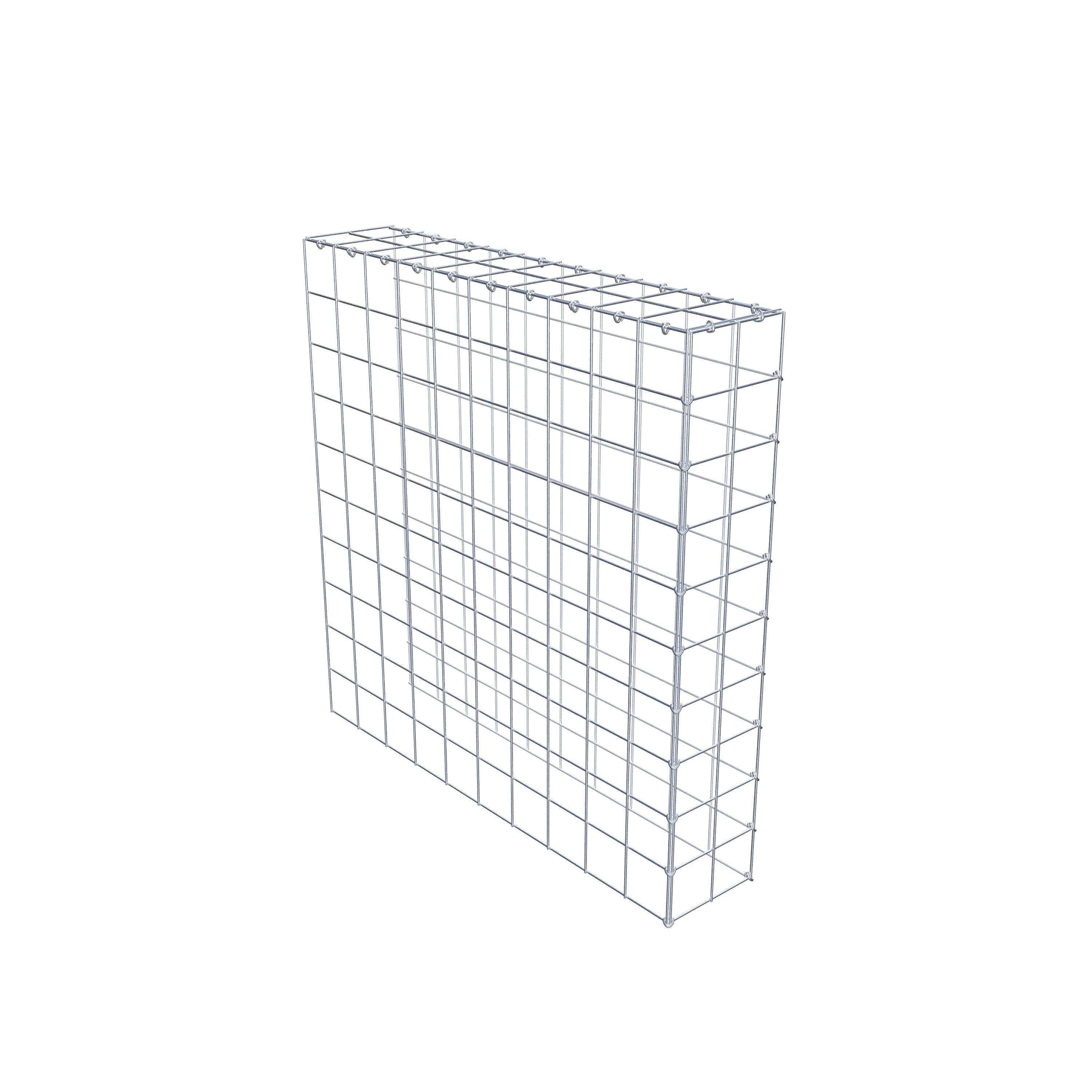 Gabion monté type 4 100 cm x 100 cm x 20 cm (L x H x P), maillage 10 cm x 10 cm, anneau en C