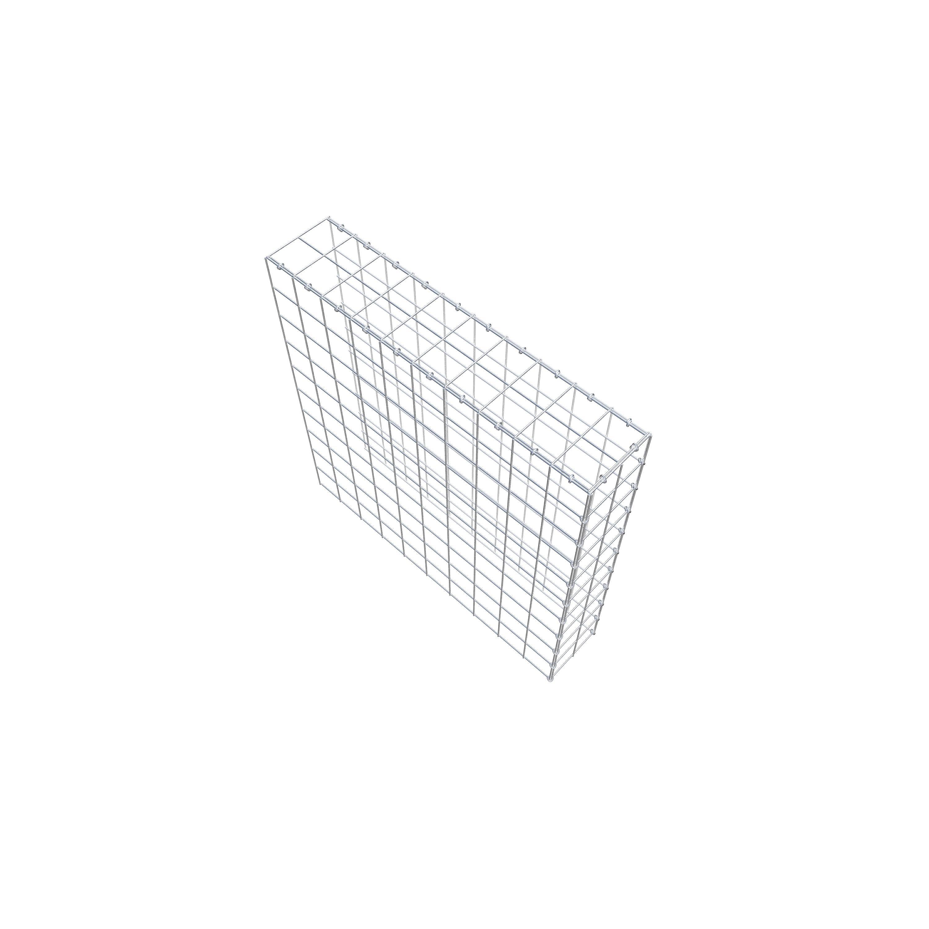 Gabion monté type 4 100 cm x 100 cm x 20 cm (L x H x P), maillage 10 cm x 10 cm, anneau en C