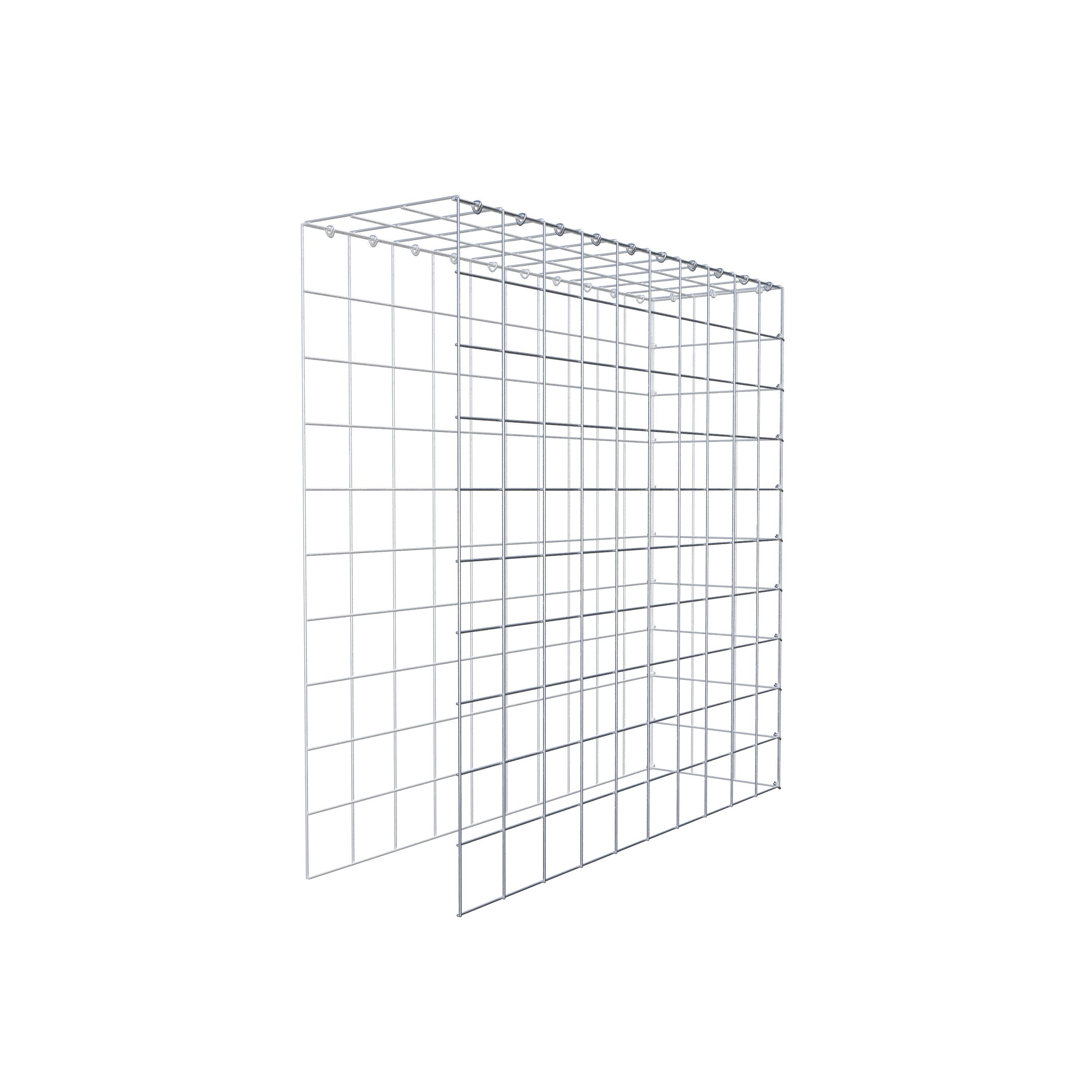 Gabion monté type 4 100 cm x 100 cm x 30 cm (L x H x P), maillage 10 cm x 10 cm, anneau en C