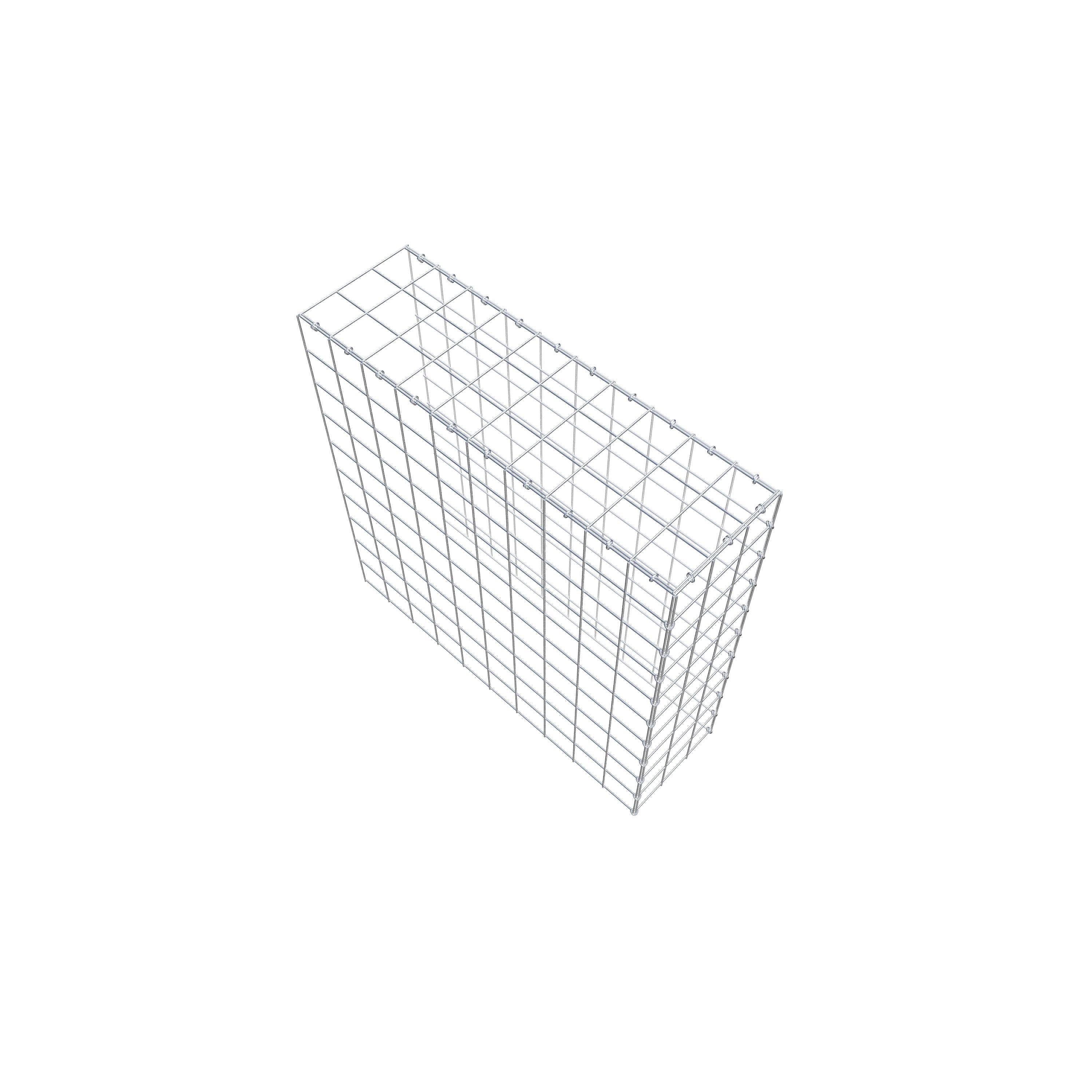 Gabion monté type 4 100 cm x 100 cm x 30 cm (L x H x P), maillage 10 cm x 10 cm, anneau en C