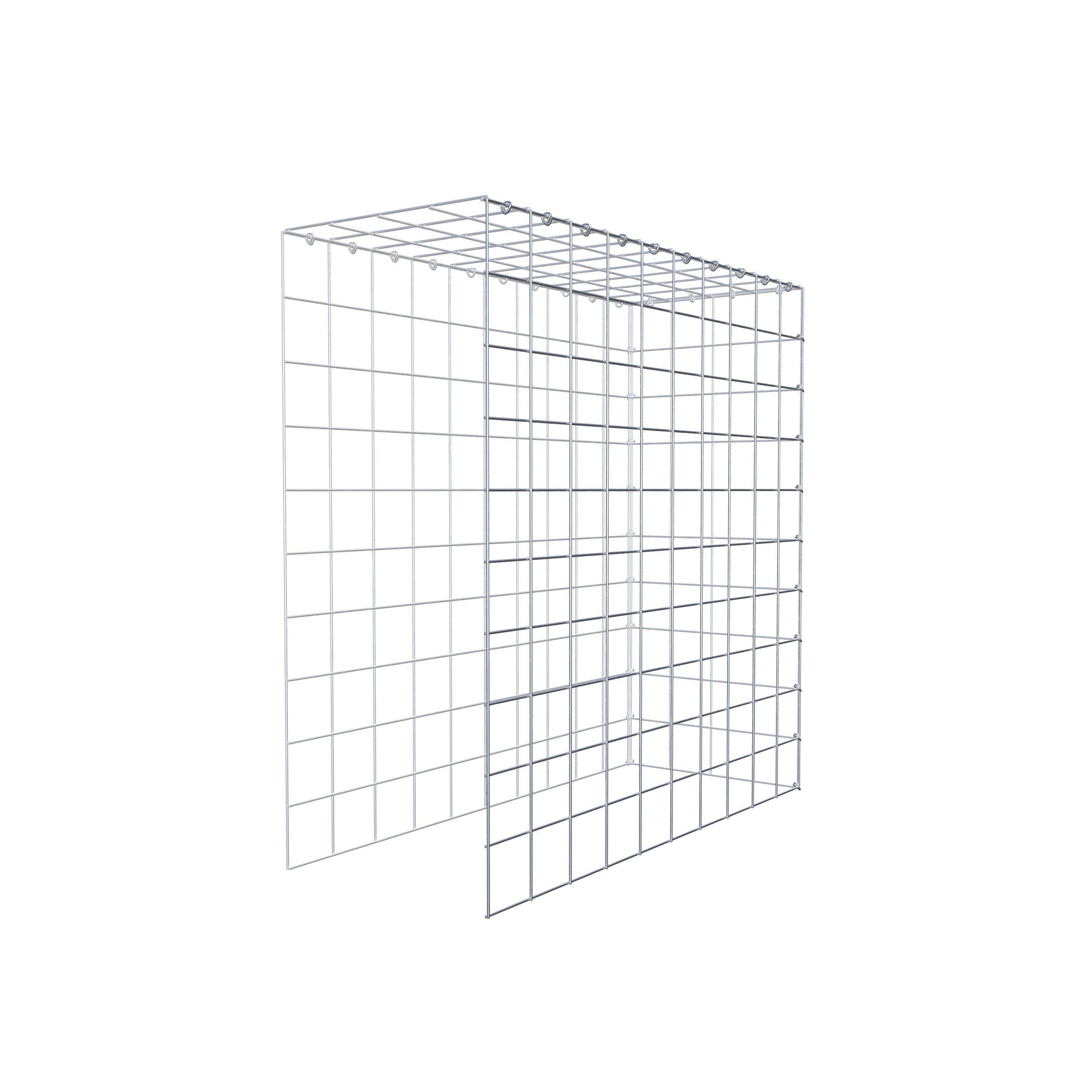 Gabion monté type 4 100 cm x 100 cm x 40 cm (L x H x P), maillage 10 cm x 10 cm, anneau en C