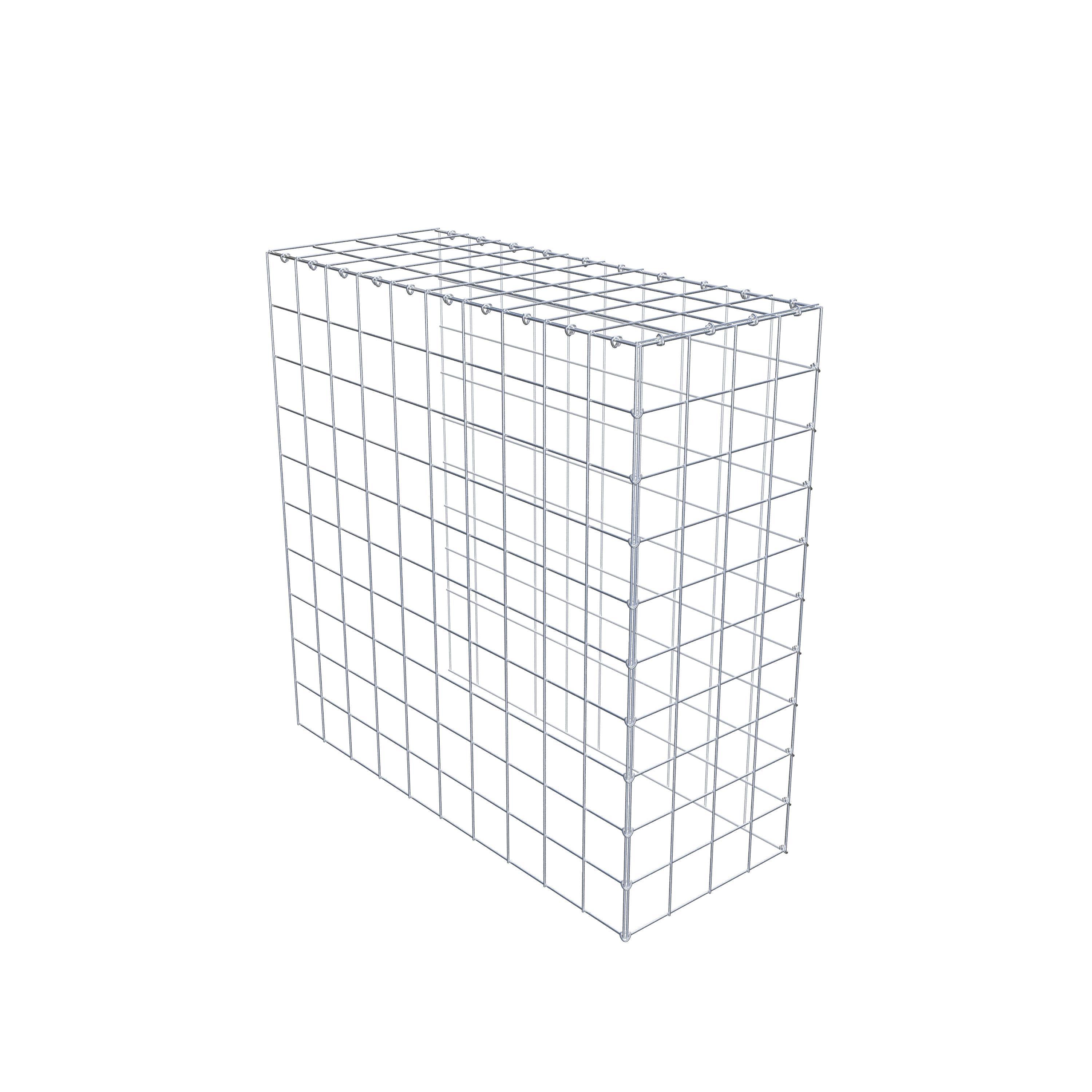 Gabion monté type 4 100 cm x 100 cm x 40 cm (L x H x P), maillage 10 cm x 10 cm, anneau en C