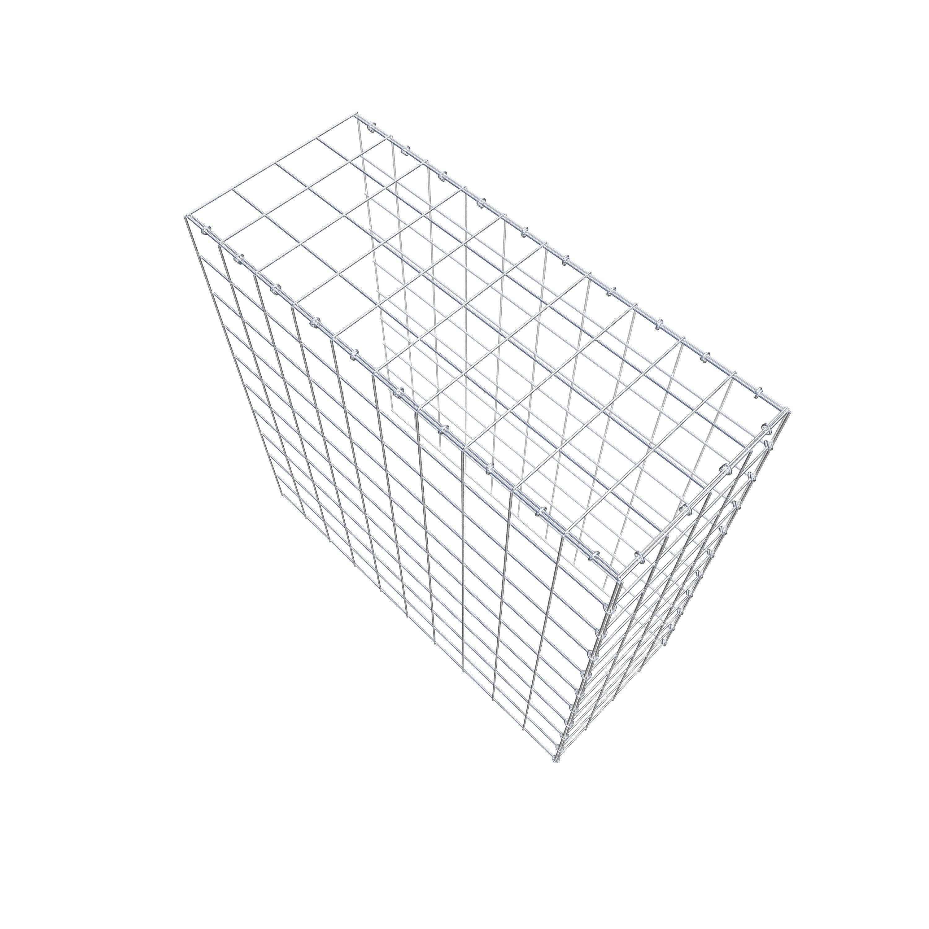 Gabion monté type 4 100 cm x 100 cm x 40 cm (L x H x P), maillage 10 cm x 10 cm, anneau en C