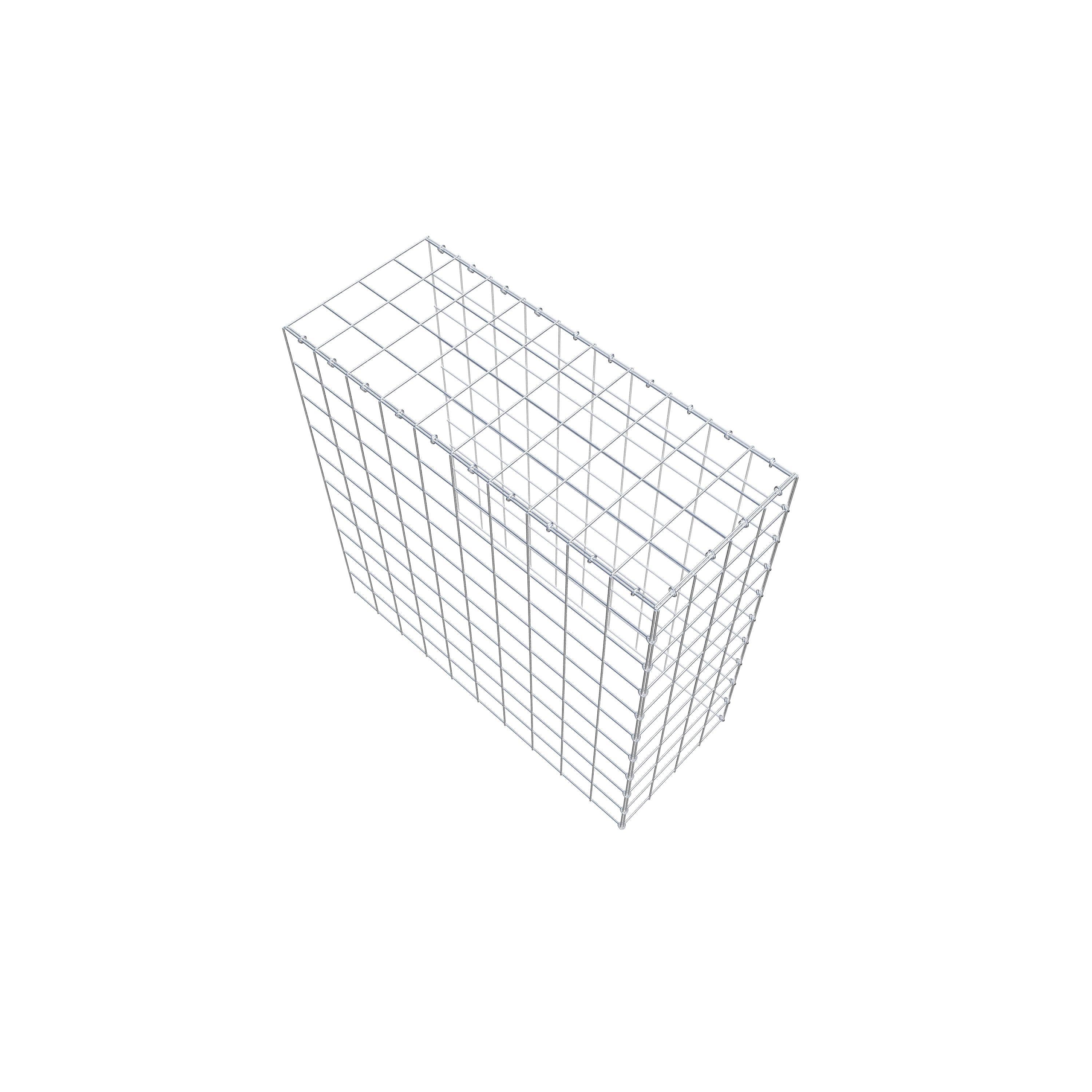 Gabion monté type 4 100 cm x 100 cm x 40 cm (L x H x P), maillage 10 cm x 10 cm, anneau en C