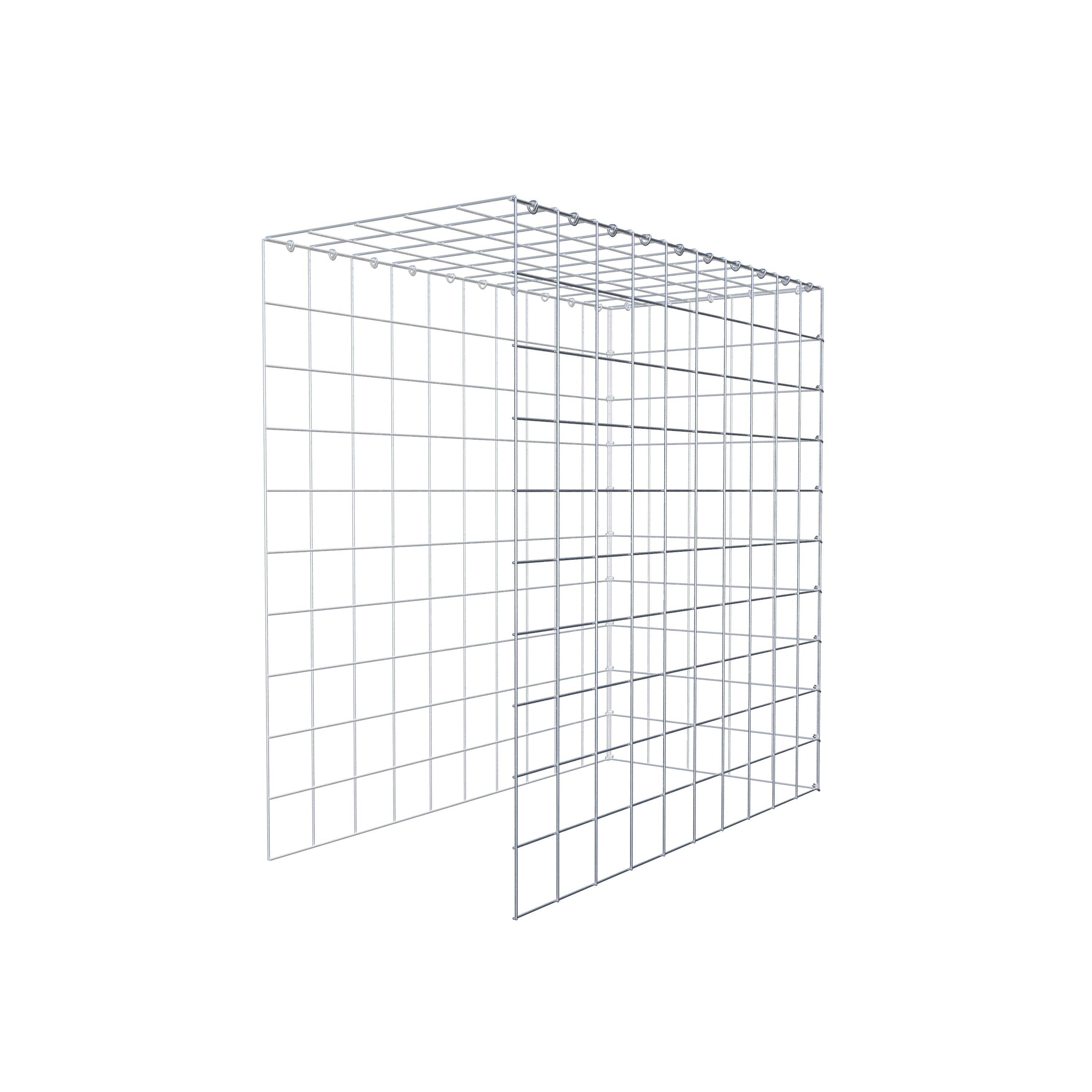 Gabion monté type 4 100 cm x 100 cm x 50 cm (L x H x P), maillage 10 cm x 10 cm, anneau en C