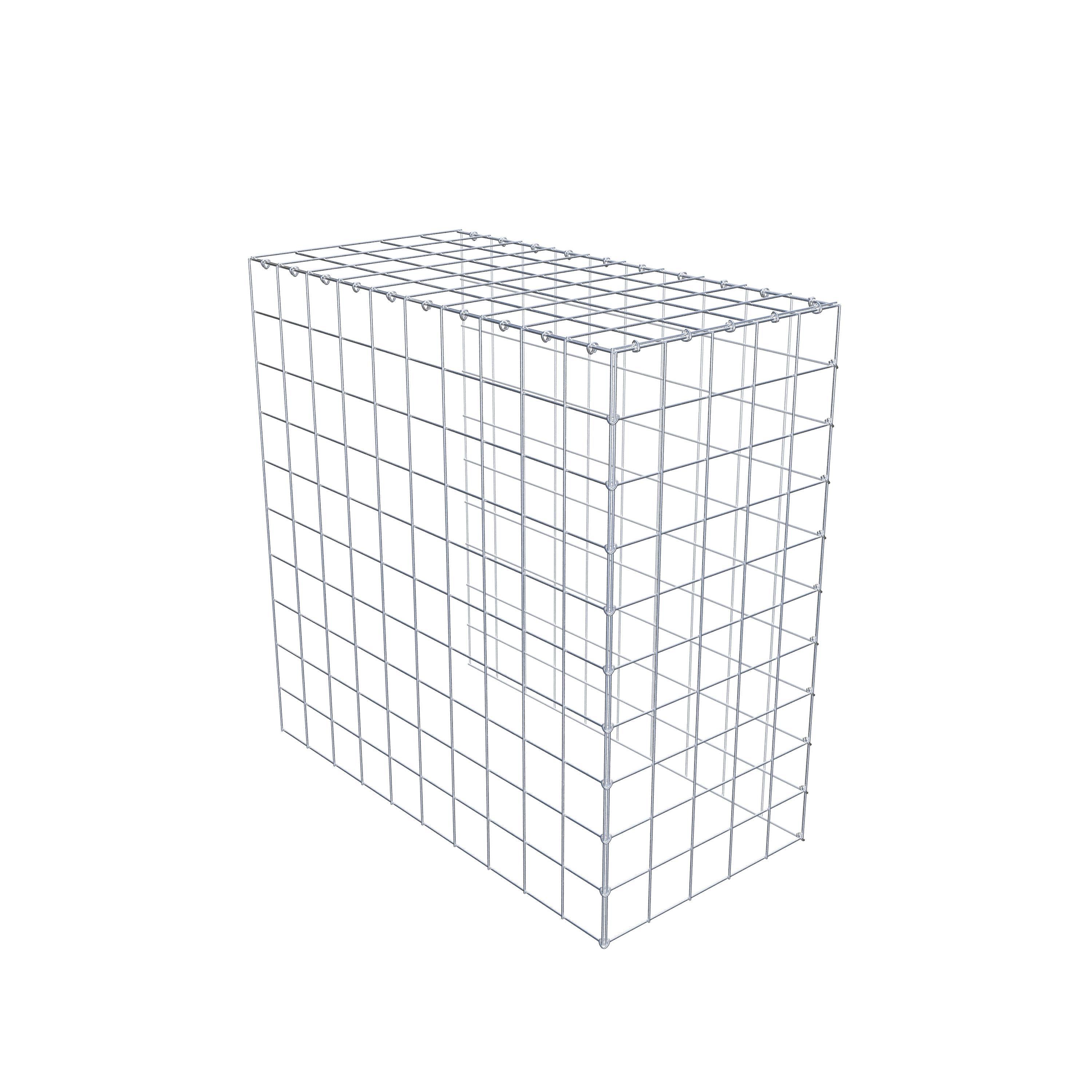 Gabion monté type 4 100 cm x 100 cm x 50 cm (L x H x P), maillage 10 cm x 10 cm, anneau en C