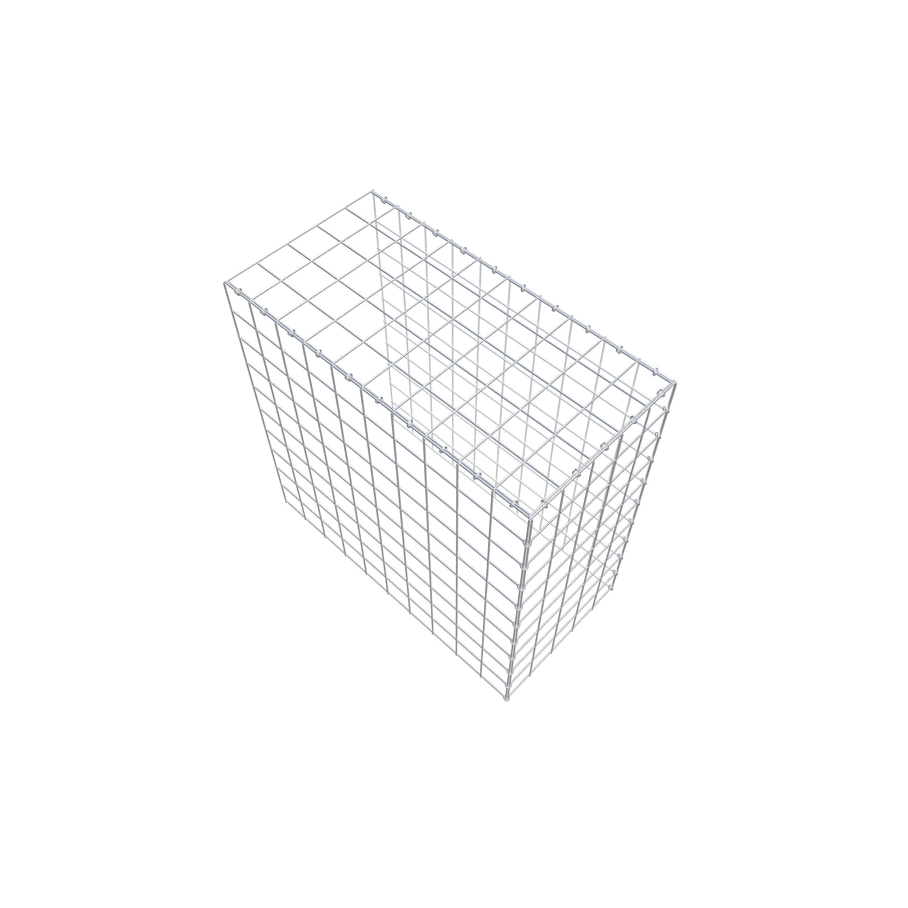 Gabion monté type 4 100 cm x 100 cm x 50 cm (L x H x P), maillage 10 cm x 10 cm, anneau en C