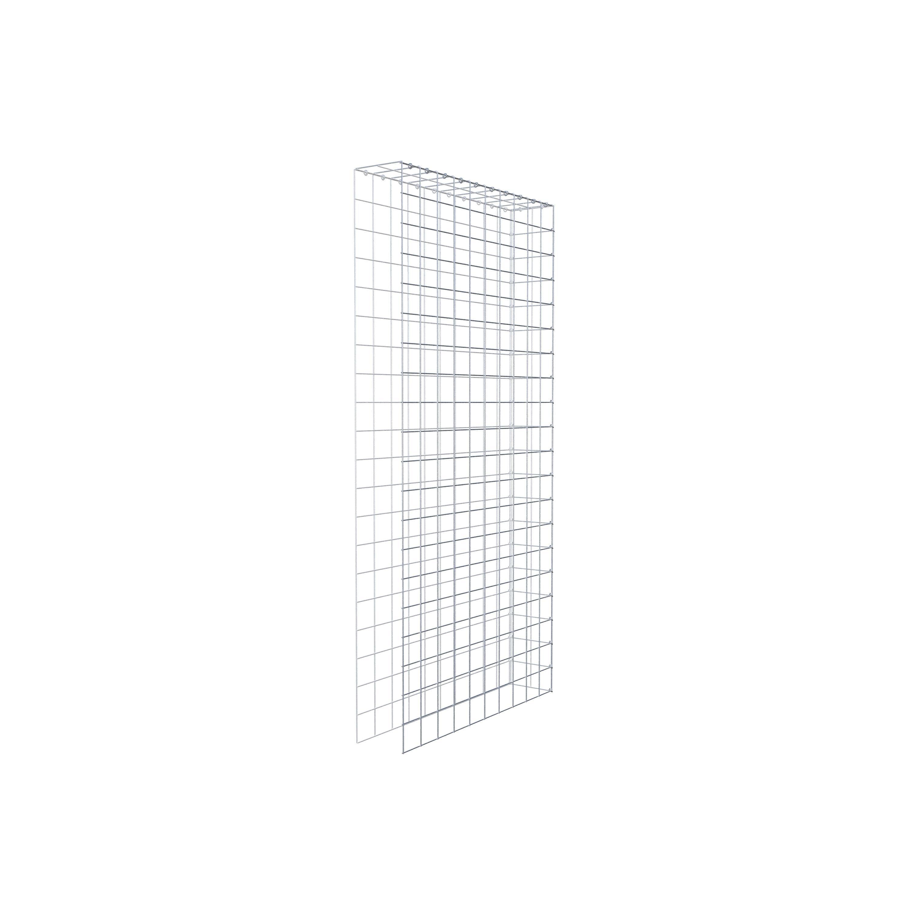 Gabion monté type 4 200 cm x 100 cm x 20 cm (L x H x P), maillage 10 cm x 10 cm, anneau en C